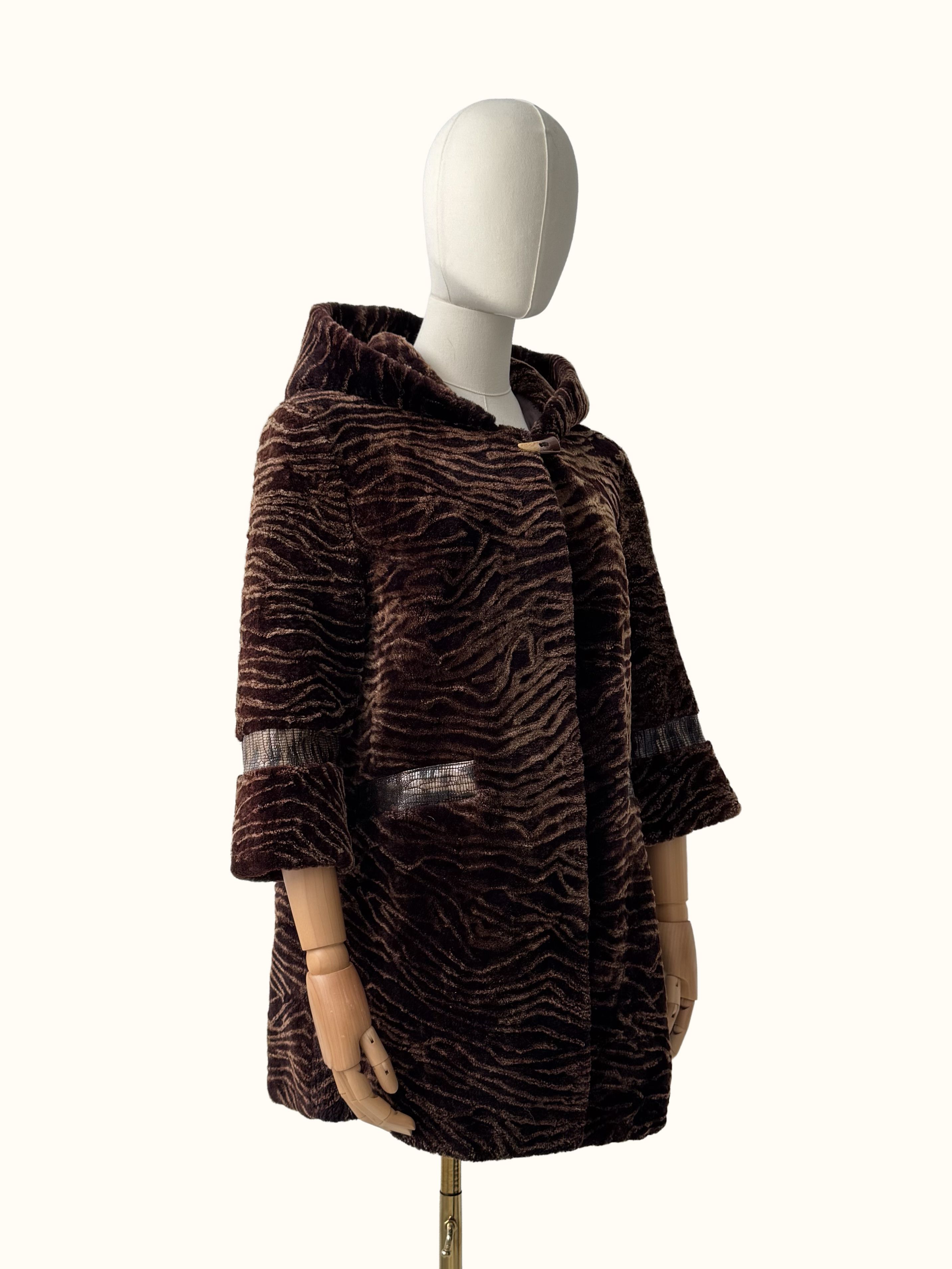 Vintage Vintage Real Sheepskin Hooded Coat(B409)E2D15 Size M / US 6-8 / IT 42-44 - 3 Thumbnail