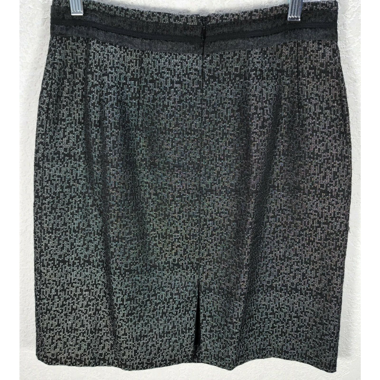 Vintage Antonio Melani Gray Abstract Print Mini Skirt Sz 6 Women’s Lined Polyester Rayon: Short, Casual, Party/Cocktail, Regular, Summer Womens Size 28" / US 6 / IT 42 - 3 Thumbnail