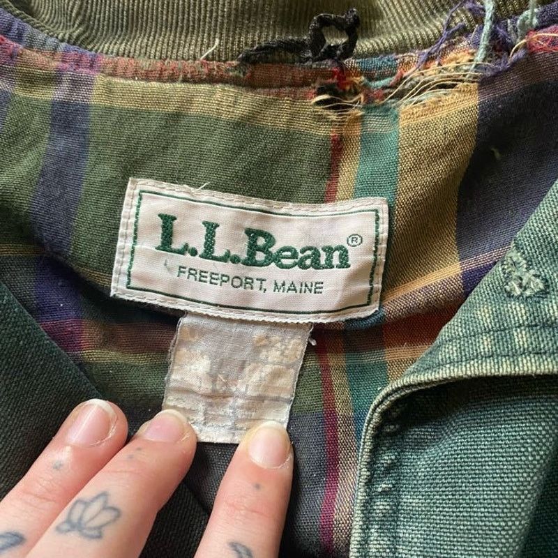 L.L. Bean 90s Faded L.L. Bean Chore Coat, Flannel Flined Size US XL / EU 56 / 4 - 2 Thumbnail