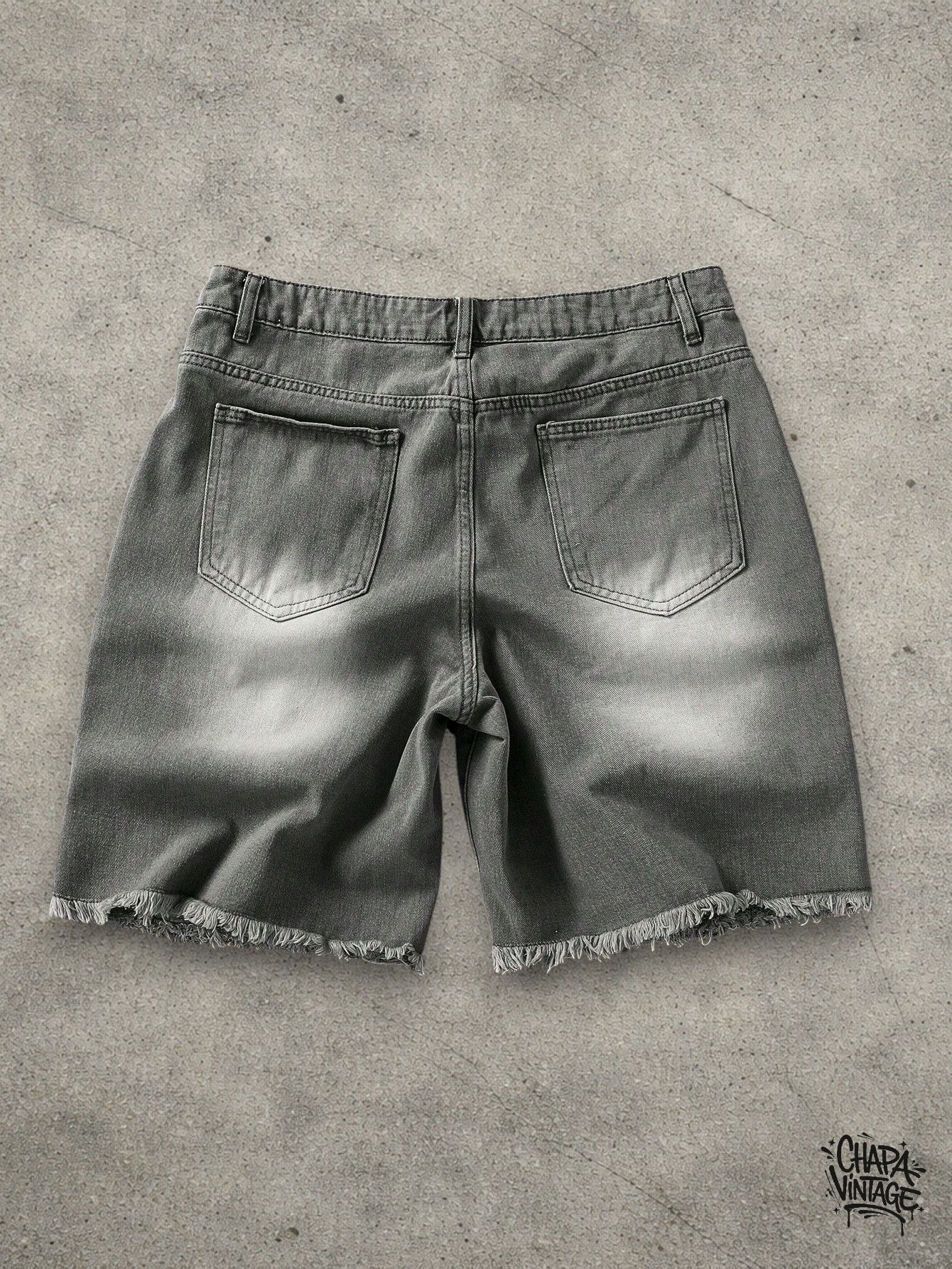 Japanese Brand Washed distressed shorts Size US 32 / EU 48 - 2 Thumbnail
