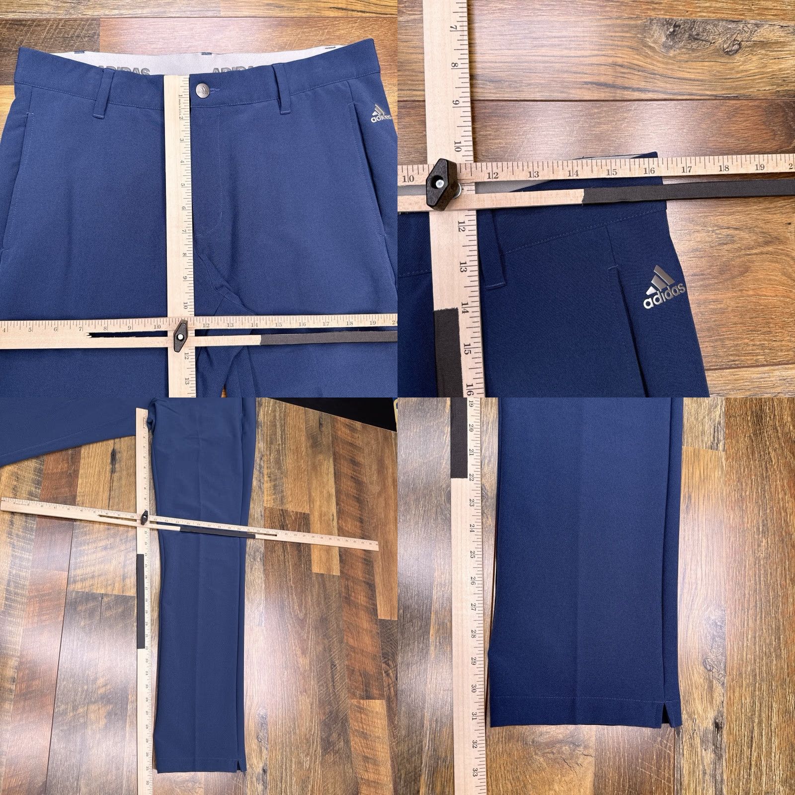 Adidas Adidas Pants Mens 32x34 Blue Stretch Flat Front Athletic Straight Chino Logo Rise 10-12 In Middle Inseam 34 Vintage No Size US 32 / EU 48 - 8 Thumbnail