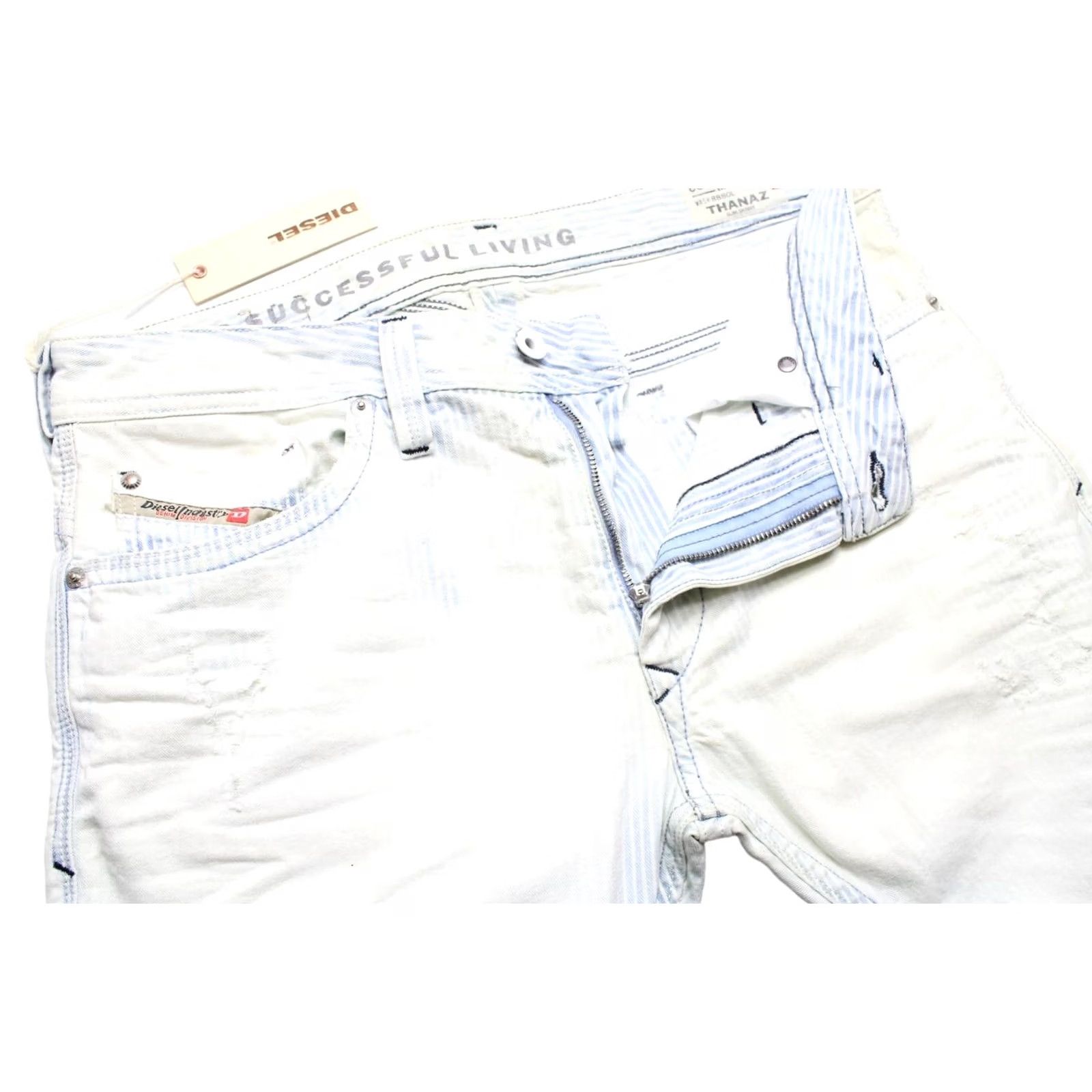Diesel DIESEL D.N.A Thanaz Slim-Skinny 8880L Jeans Men's W31/L32 Zip Faded Distressed Size US 31 - 4 Thumbnail