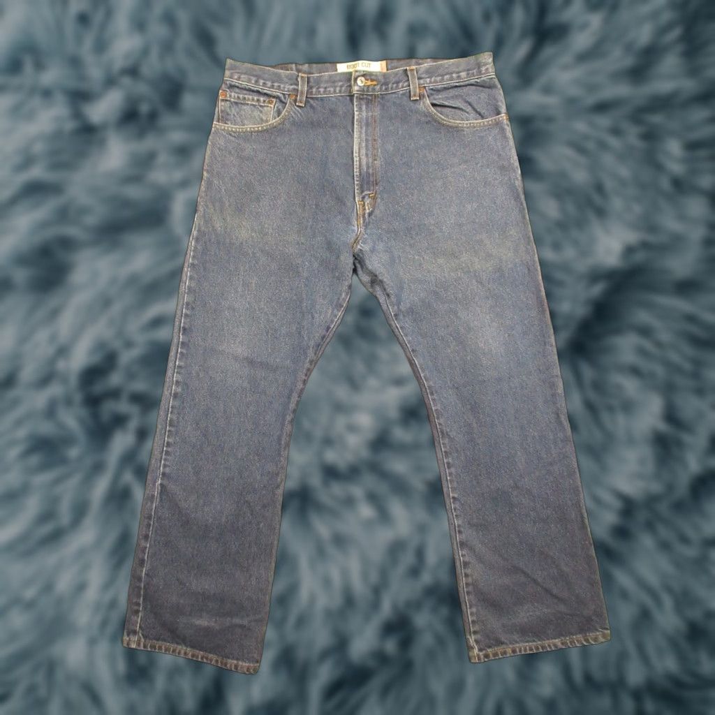 Levi's Levi's 517 Jeans 38x30 Dark Wash Denim Bootcut 5-Pocket Cotton Regular Men’s Blue Classic USA 1990s Style Size US 38 / EU 54 - 1 Thumbnail