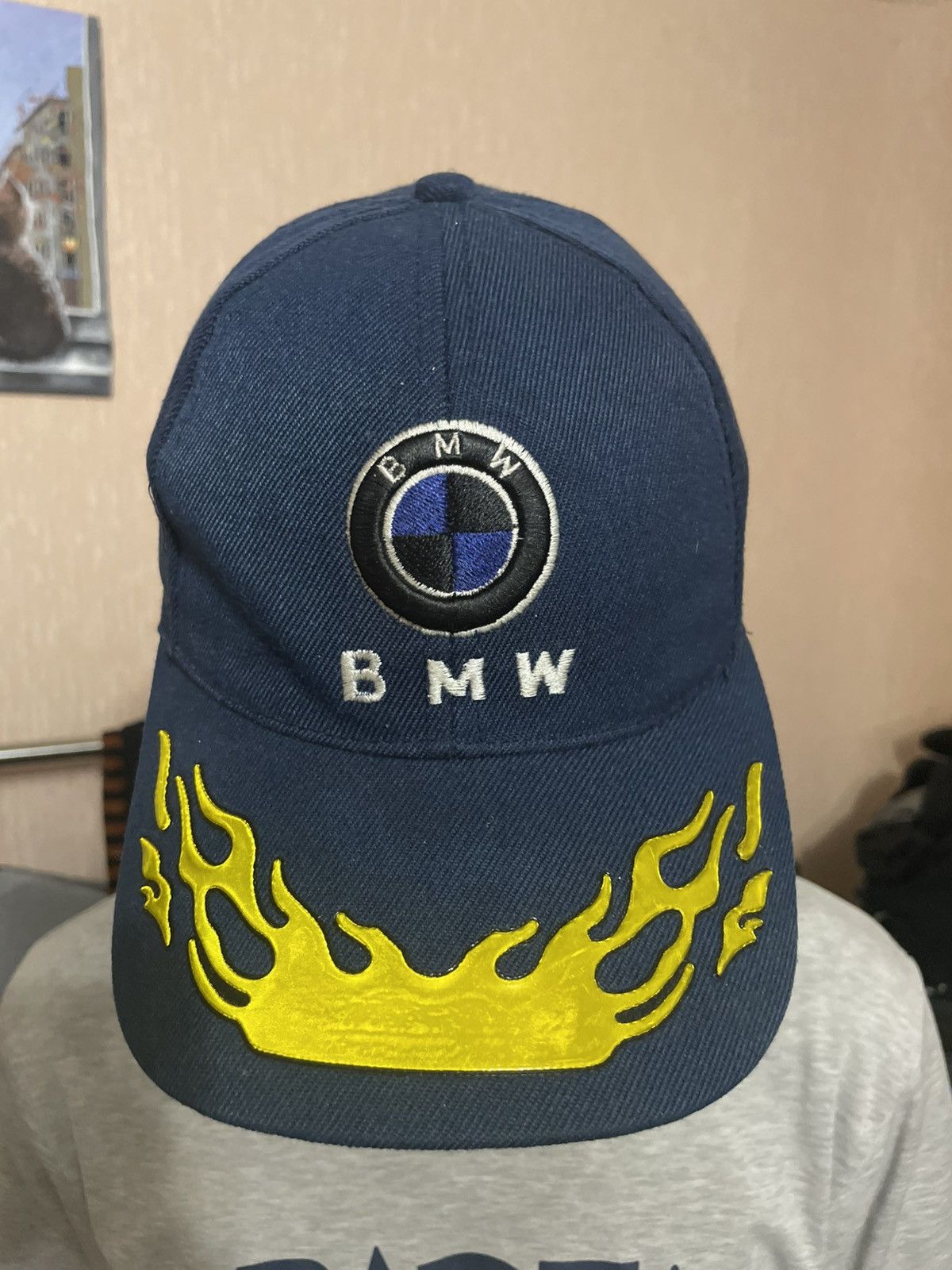 BMW × Vintage Vintage BMW Flame Racing Cap Size ONE SIZE - 2 Thumbnail
