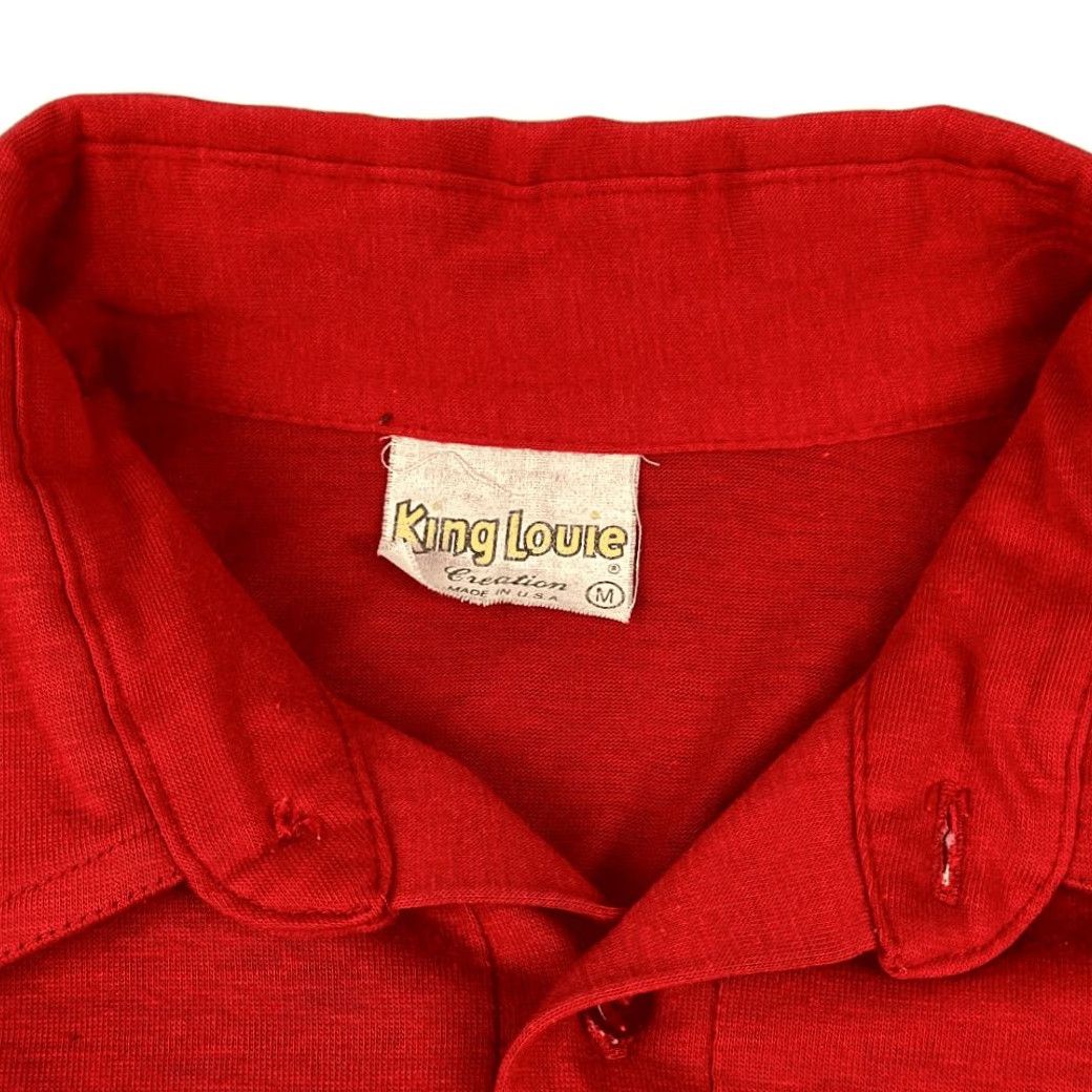 Vintage VINTAGE King Louie Polo Shirt Adult S Red 70s Mechanic Tire Shop Pocket Short Sleeve Mens Size US S / EU 44-46 / 1 - 3 Thumbnail