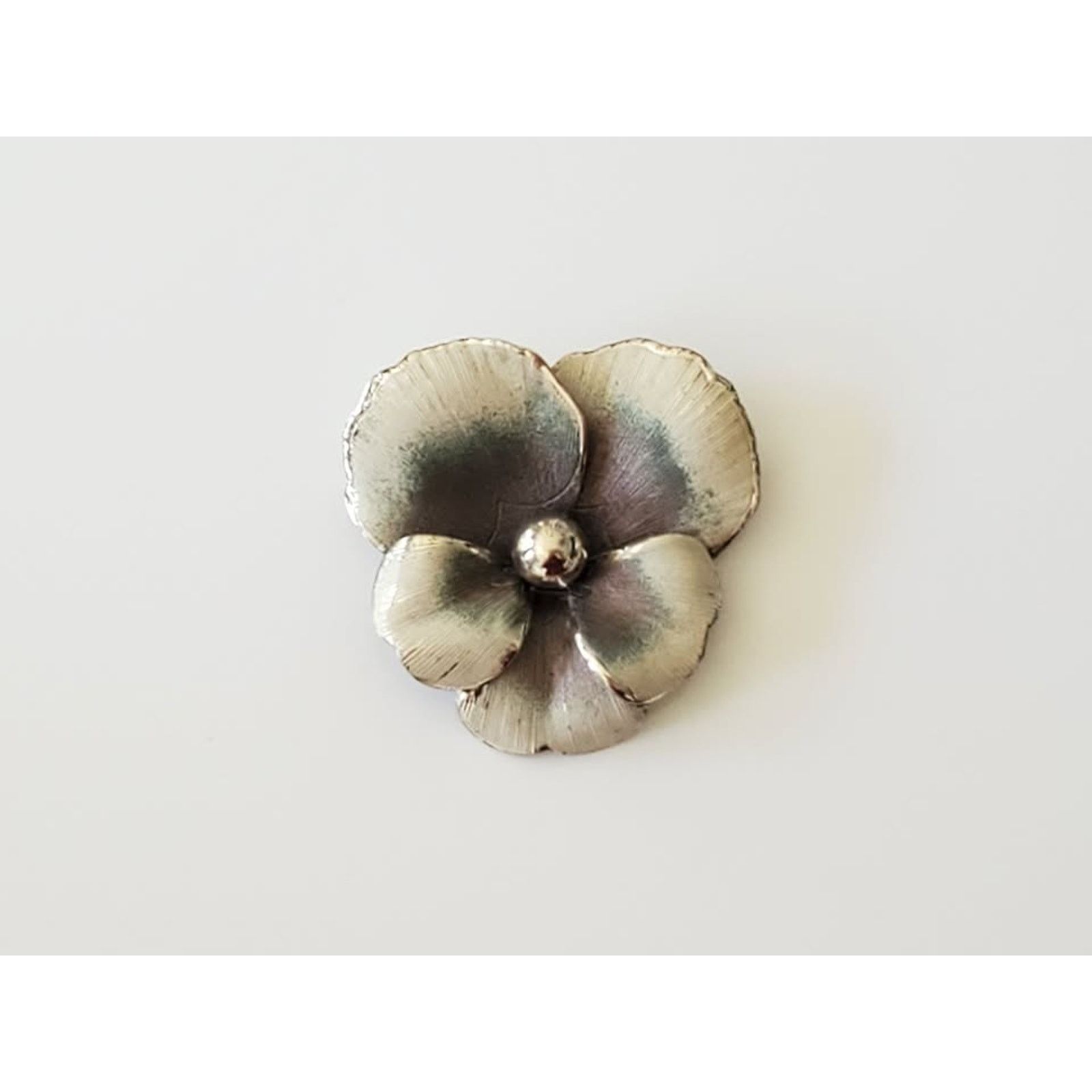 Vintage Sterling Silver Pansy Brooch by Danecraft
