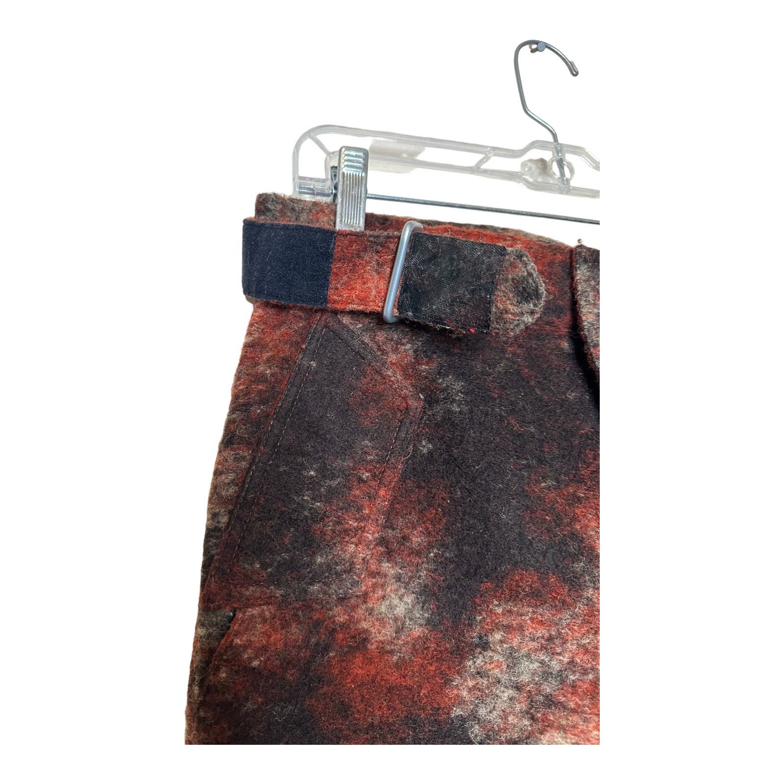 Misbhv MISBHV red rust wool blend tactical moto pants size small Size 32" / US 10 / IT 46 - 10 Thumbnail