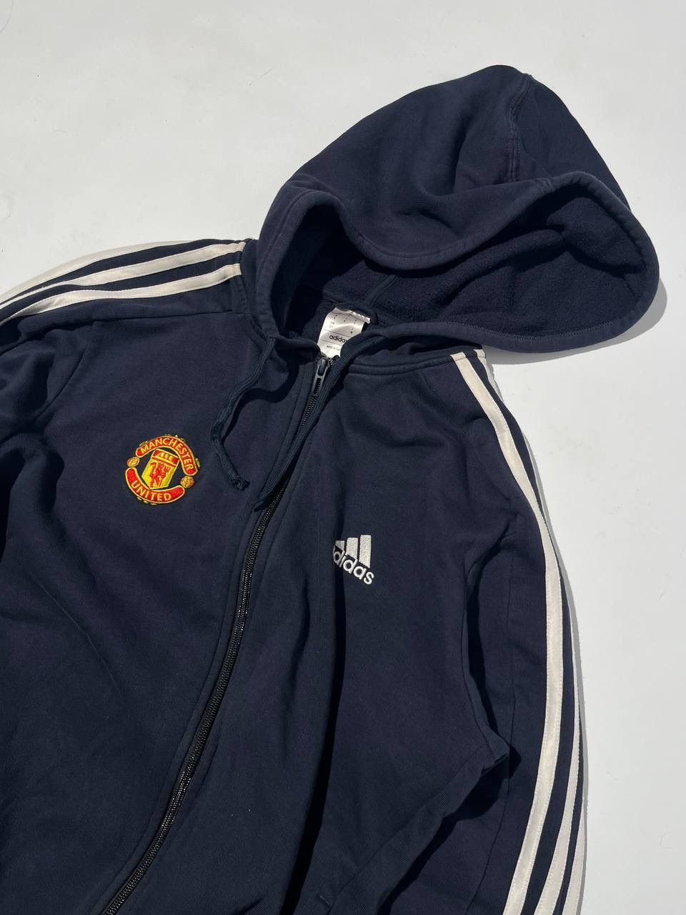 Adidas Adidas Manchester United Striped Zip Hoodie Size US M / EU 48-50 / 2 - 3 Thumbnail