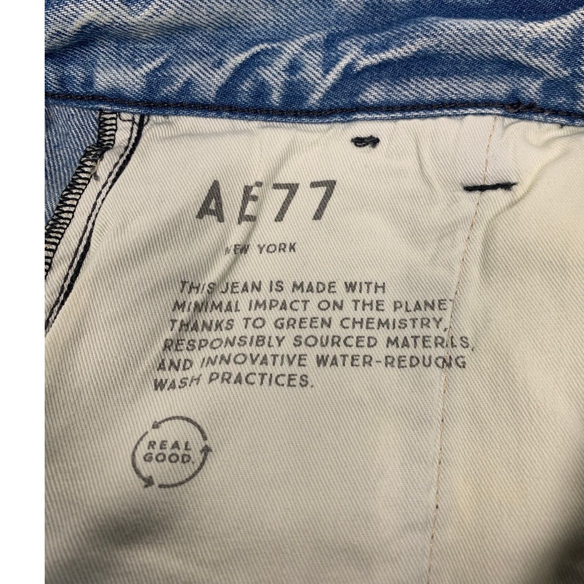 American Eagle Outfitters New American Eagle AE77 Womens 27 Cotton Blue Mom Jeans Size 30" / US 8 / IT 44 - 6 Thumbnail