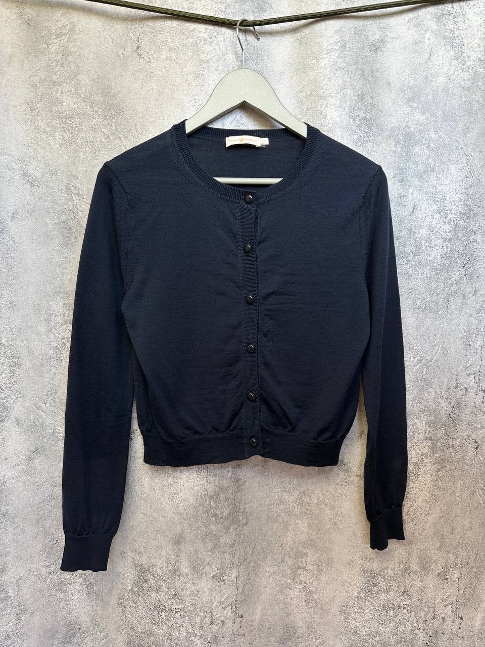 Tory Burch RRP $500 Tory Burch Merino Wool Cardigan Navy Blue Sweater Size L / US 10 / IT 46 - 2 Thumbnail