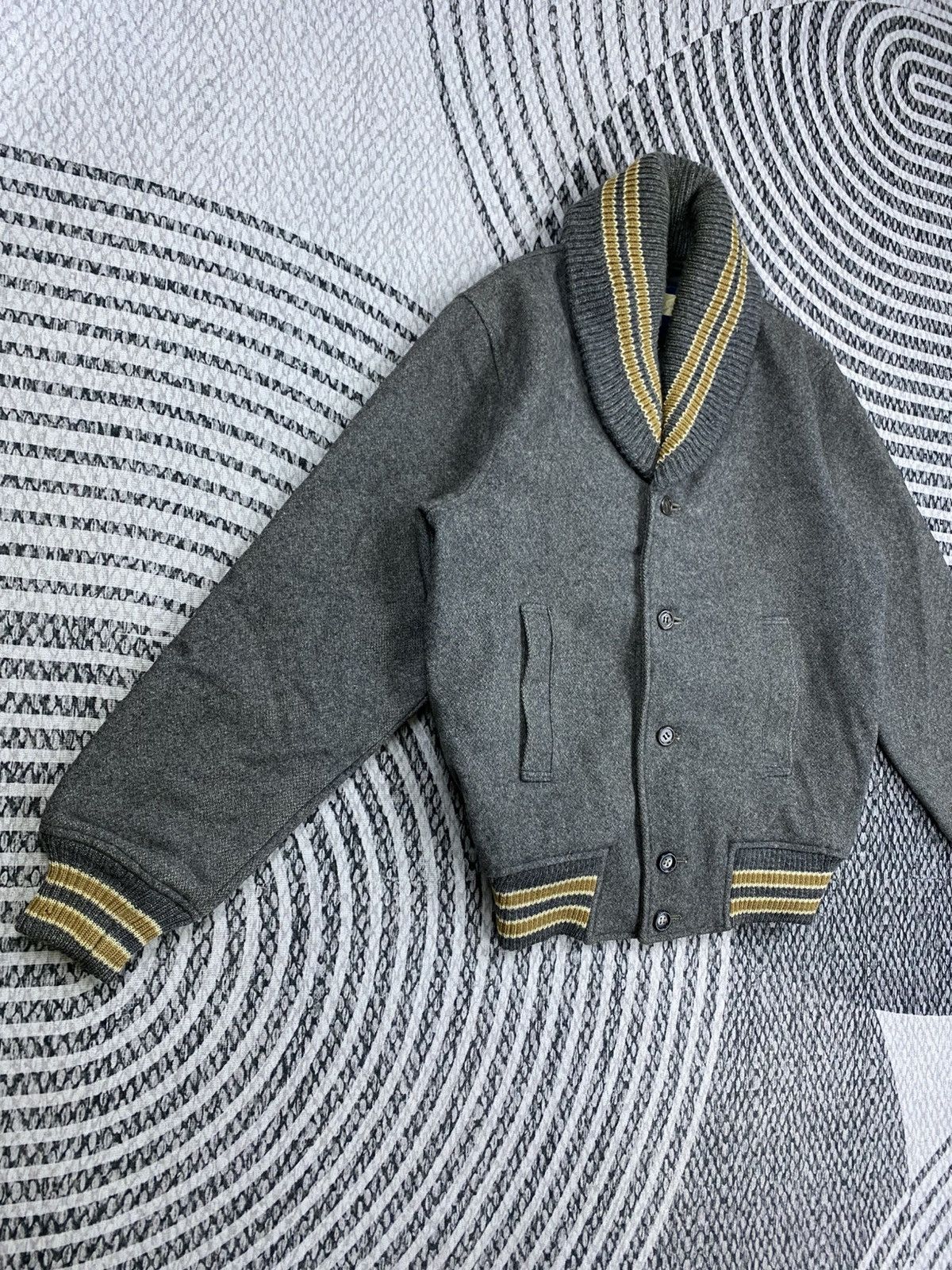 Japanese Brand Vintage B.M.Y Varsity Style Wool Jacket Size US M / EU 48-50 / 2 - 3 Thumbnail