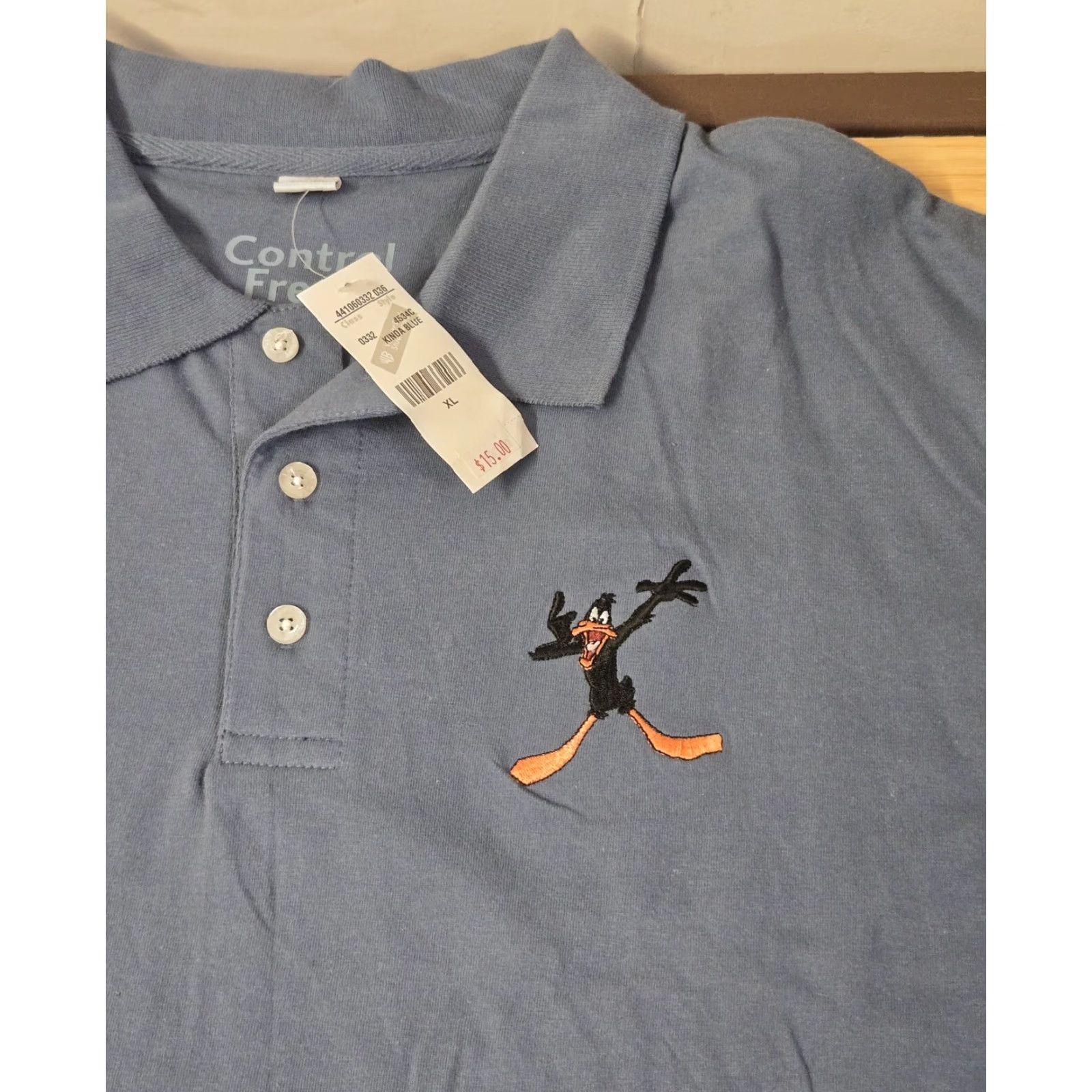 Vintage VINTAGE? (No) Warner Bros Control Freak Polo Shirt Mens XL Blue Daffy Duck Golf Size US XL / EU 56 / 4 - 2 Thumbnail