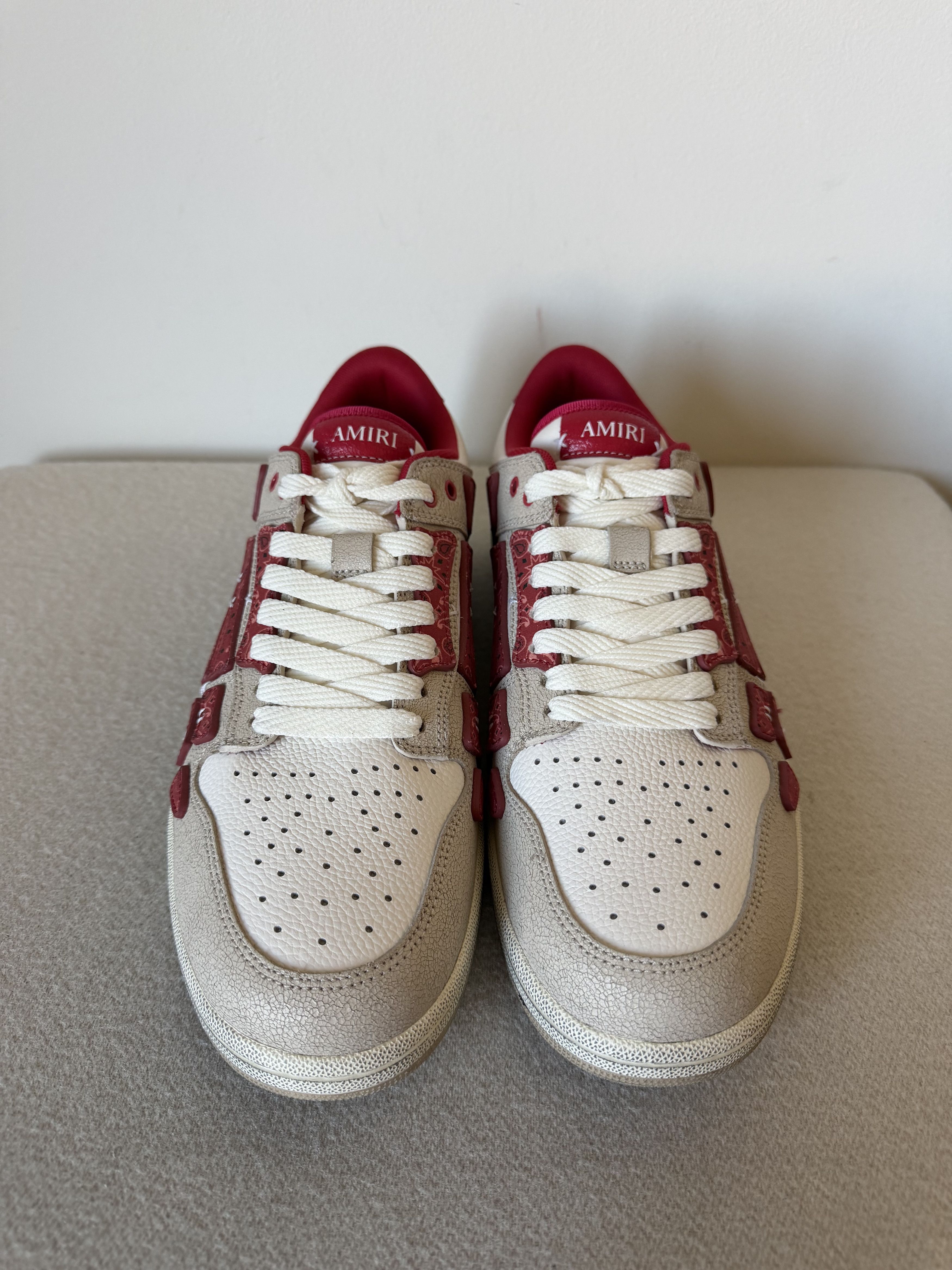 Amiri Amiri Skel Top Low Sneakers in Varsity Red Bandana Size US 13 / EU 46 - 4 Thumbnail