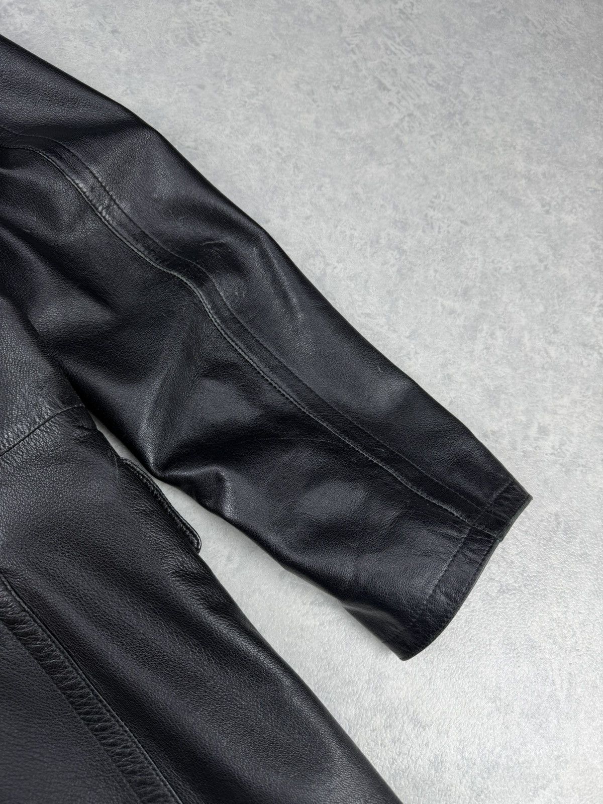 Gianfranco Ferre Vintage Gianfranco Ferre Leather Black Coat Jacket Unisex Size US S / EU 44-46 / 1 - 17 Thumbnail