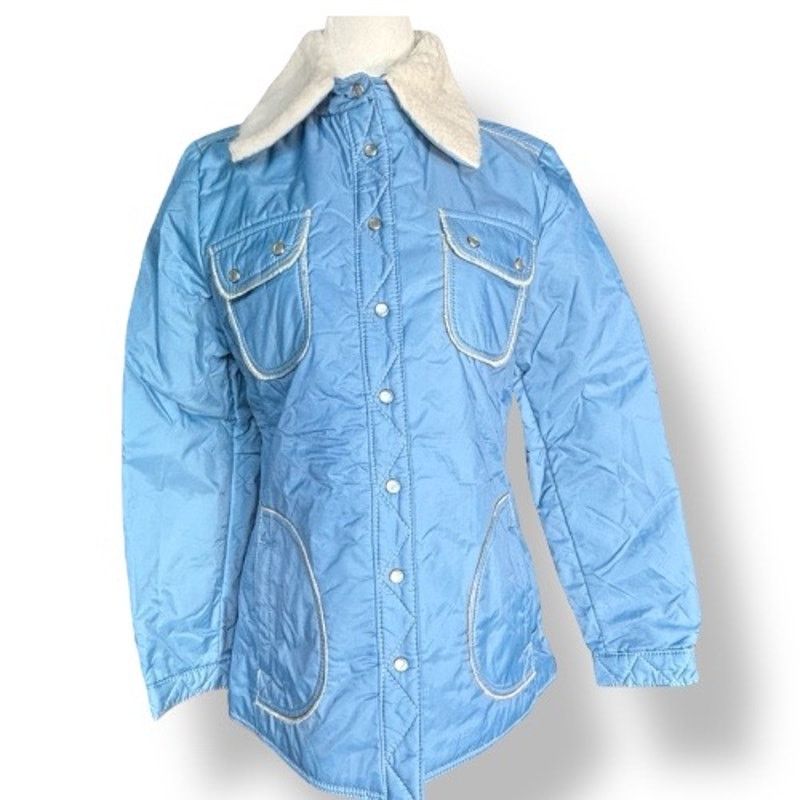 Vintage Vintage White Stag Blue Puffer Coat Sherpa Collar Winter Size M / US 6-8 / IT 42-44 - 1 Thumbnail