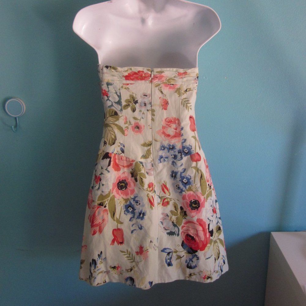 Annette Gortz Nanette Lepore Strapless Garden Party Mini Dress 2 Size XS / US 0-2 / IT 36-38 - 7 Thumbnail