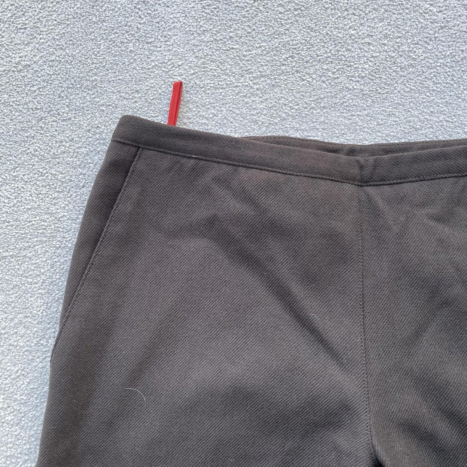 Prada Prada Women’s Wool Trousers 27” Waist Brown Vintage Size 27" / US 4 / IT 40 - 2 Thumbnail