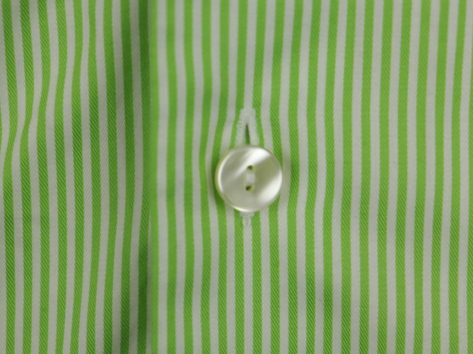 Eton Eton Green White Striped Cotton Collared Dress Shirt Size 41 Size 38R - 10 Thumbnail