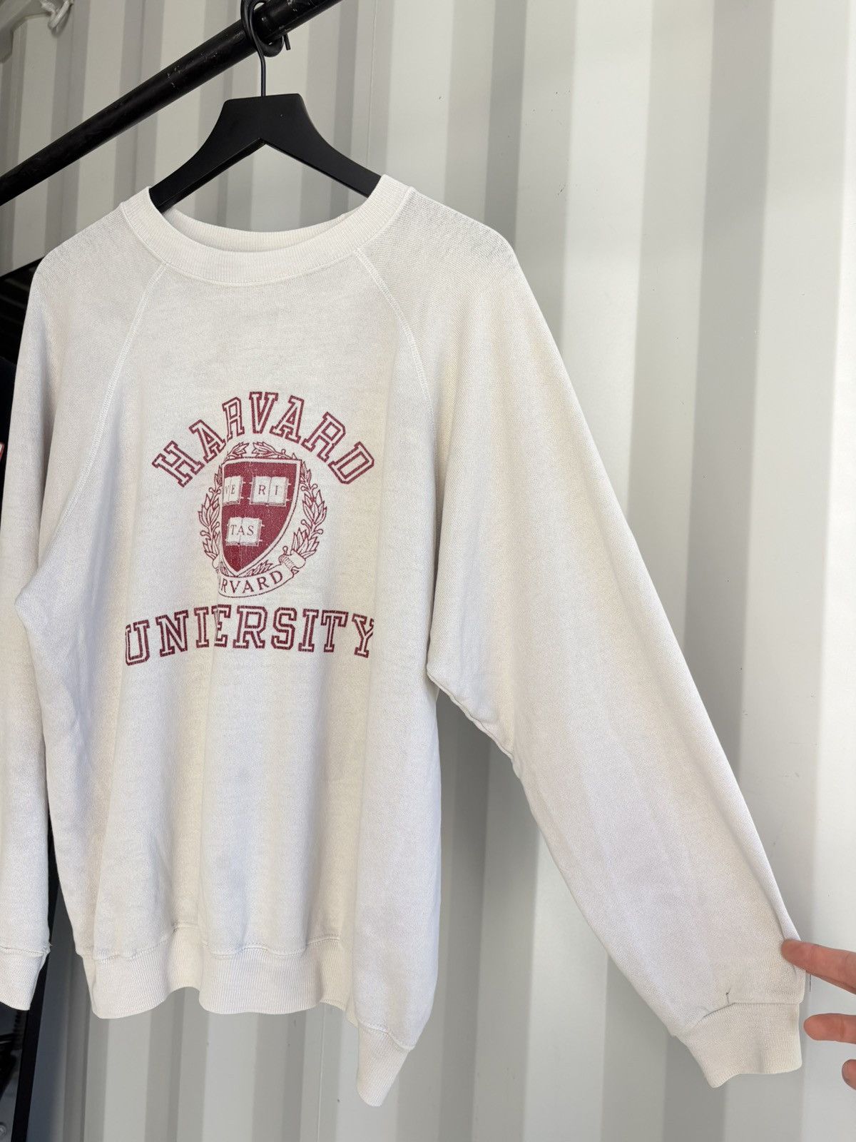 Vintage Vintage 80s Harvard Sweatshirt Faded Distressed Grunge Size US L / EU 52-54 / 3 - 1 Thumbnail