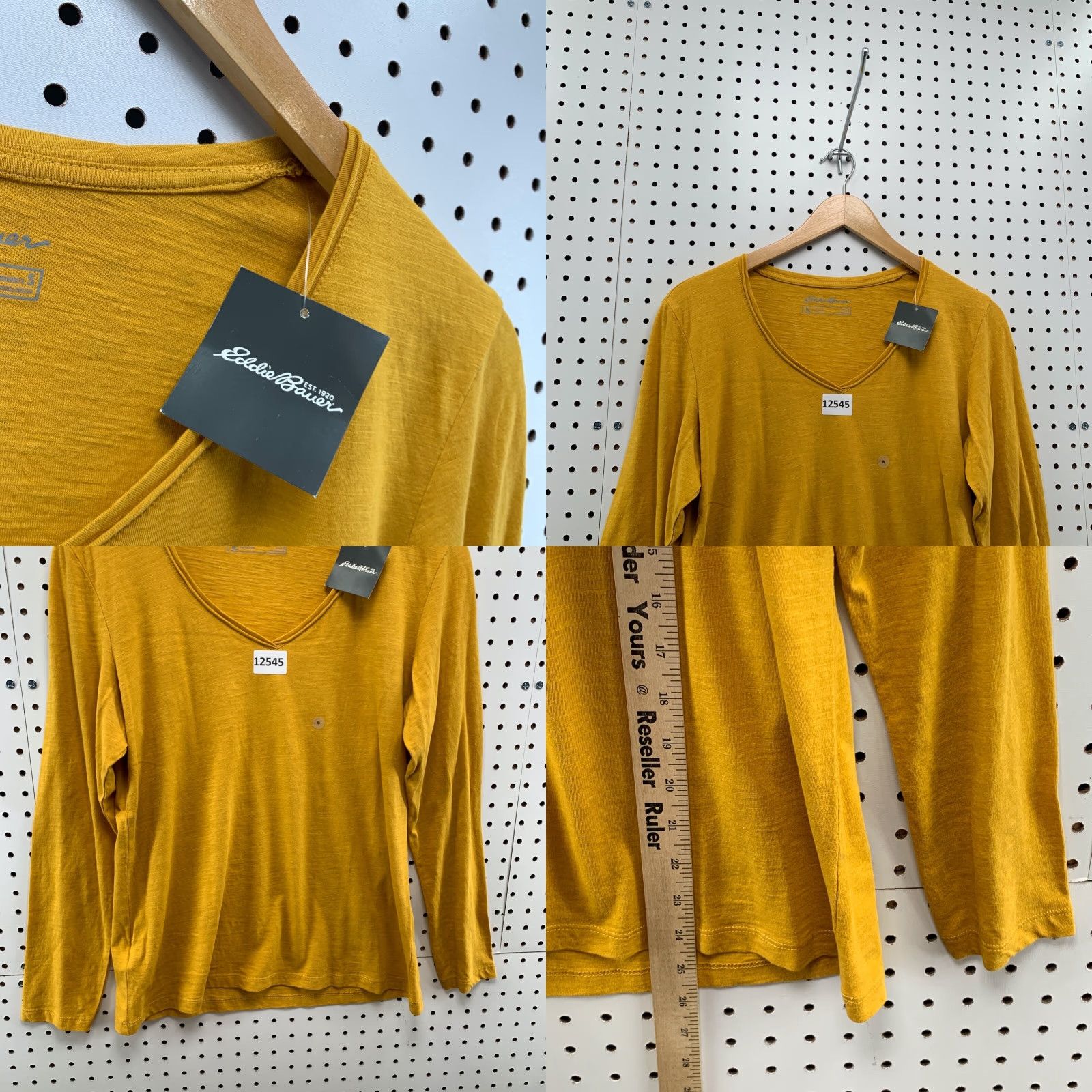 Eddie Bauer Eddie Bauer Womens Lightweight Tan V-Neck Blouse NWT Size Womens Small Crewneck Shirt Size S / US 4 / IT 40 - 9 Thumbnail