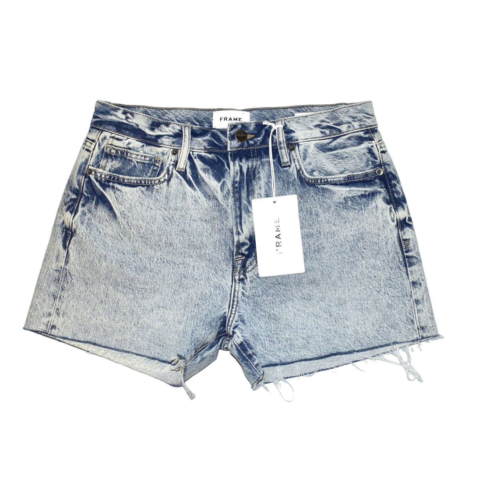 Frame NWT FRAME Le Simone Cut Off Raw Hem Jean Shorts Size 28 $178 Size 28" / US 6 / IT 42 - 2 Thumbnail