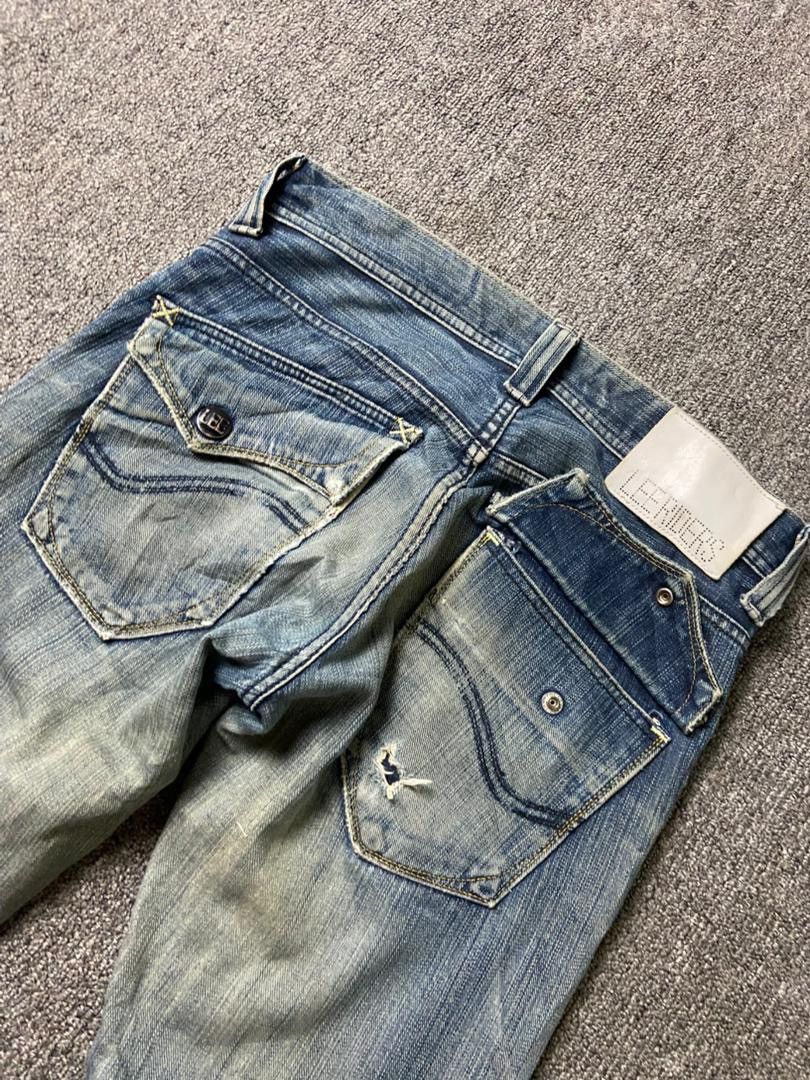 Lee Lee Riders Distressed Denim Ripped Jeans (184) Size US 32 / EU 48 - 3 Thumbnail