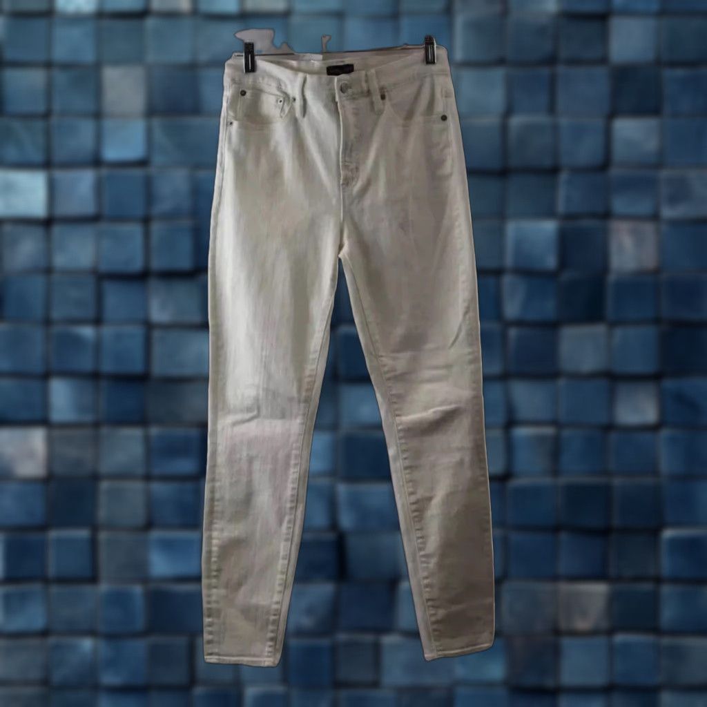 J.Crew J.CREW Jeans White Skinny Ankle Cotton Blend Size 8 Womens Skinny Fit NWT Regular 32 in Waist Size 24" / US 00 / IT 34 - 1 Thumbnail