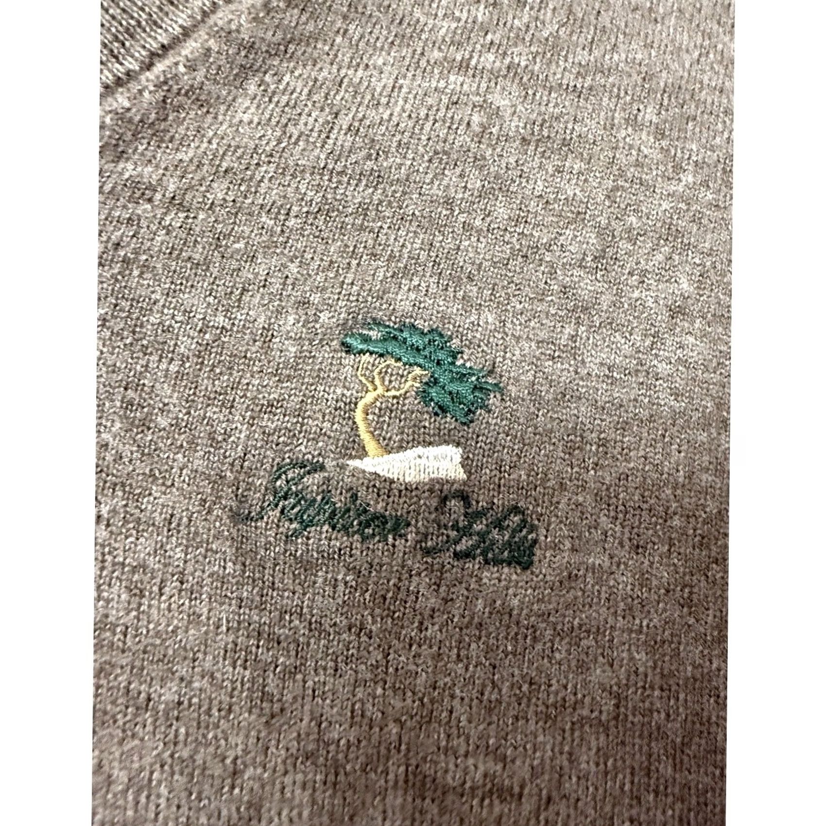 Peter Millar Peter Millar Merino Wool Blend Sweater Brown Solid Knit Men XL V-Neck Pullover Long Sleeve Size US XL / EU 56 / 4 - 5 Thumbnail