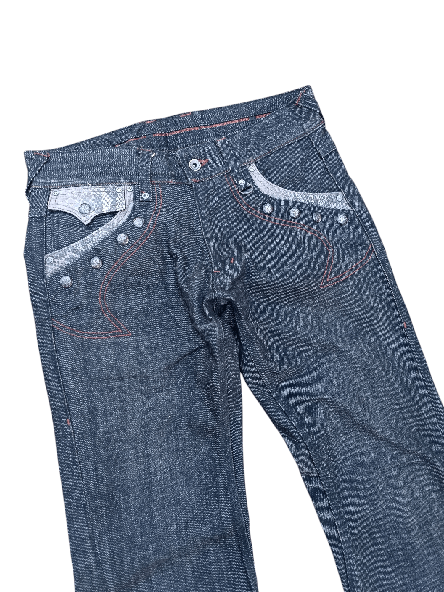 Nicole Club Nicole Club For Men Flare Boot Cut Snake Skin Pocket Denim Size US 32 / EU 48 - 14 Thumbnail