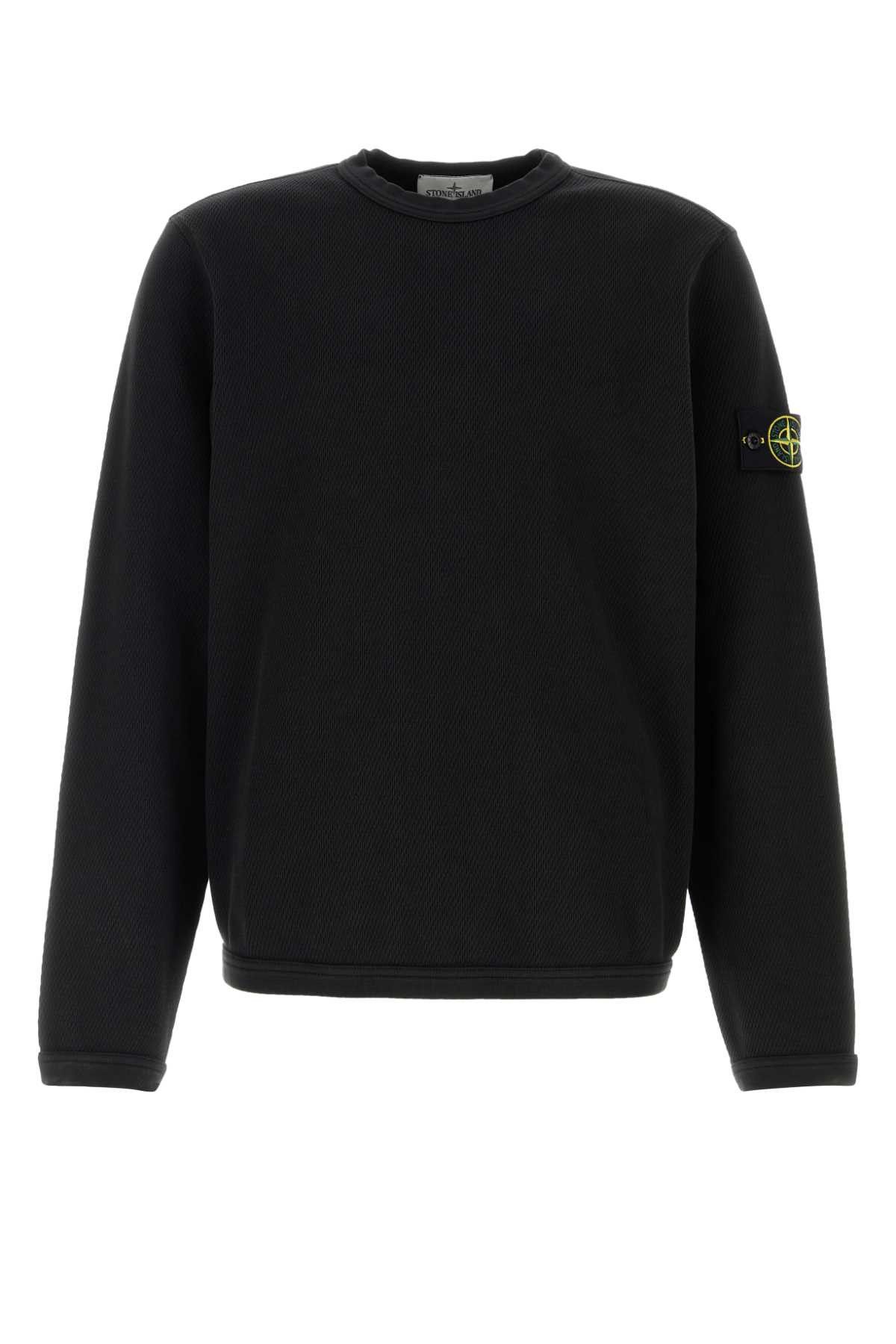 Stone Island Black Cotton Sweatshirt Size US XL / EU 56 / 4 - 1 Thumbnail