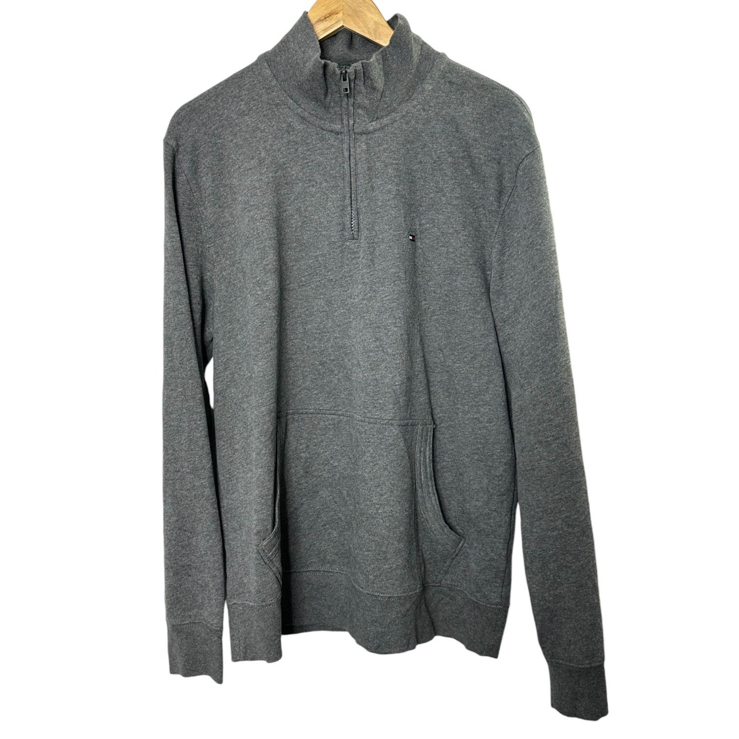 Tommy Hilfiger Tommy Hilfiger Gray 1/4 Zip Long Sleeve Sweatshirt Men's L Size US L / EU 52-54 / 3 - 1 Thumbnail