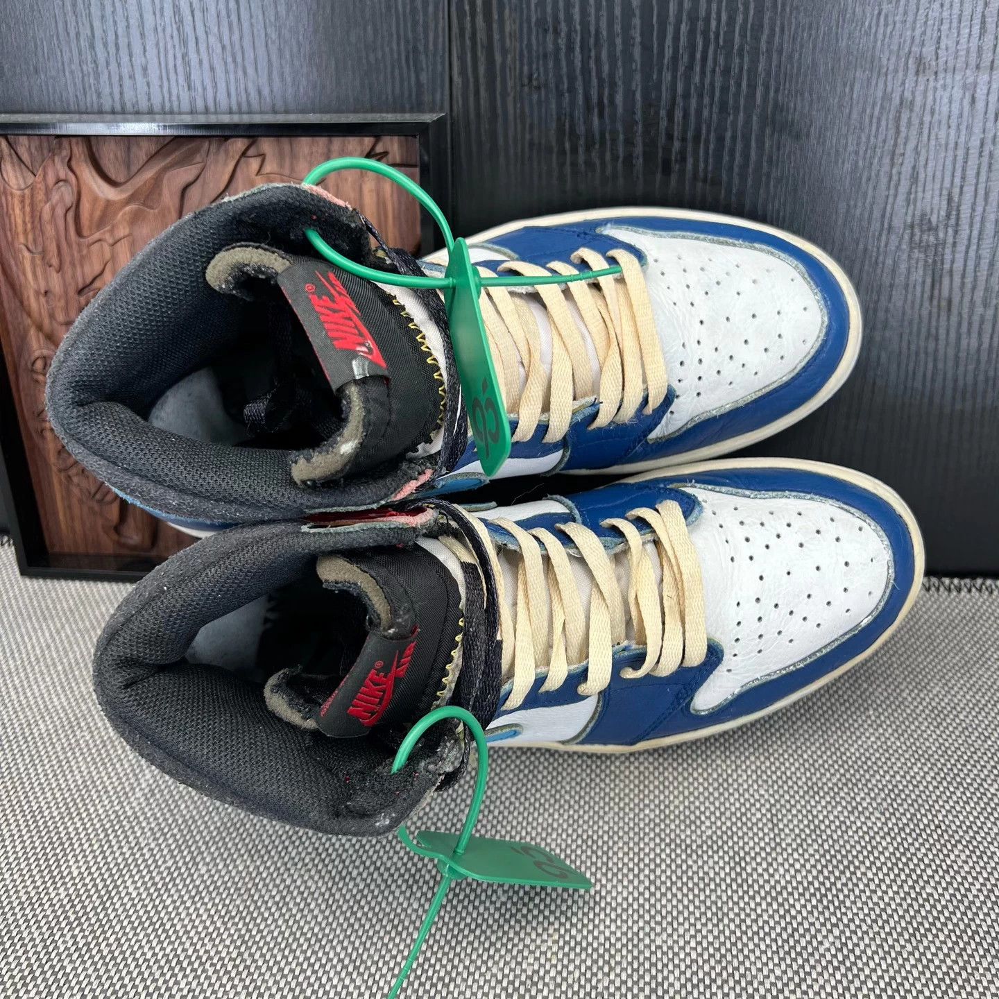 Nike Air Jordan 1 Union Blue 42.5 Repaired Heel Size US 9.5 / EU 42-43 - 8 Thumbnail