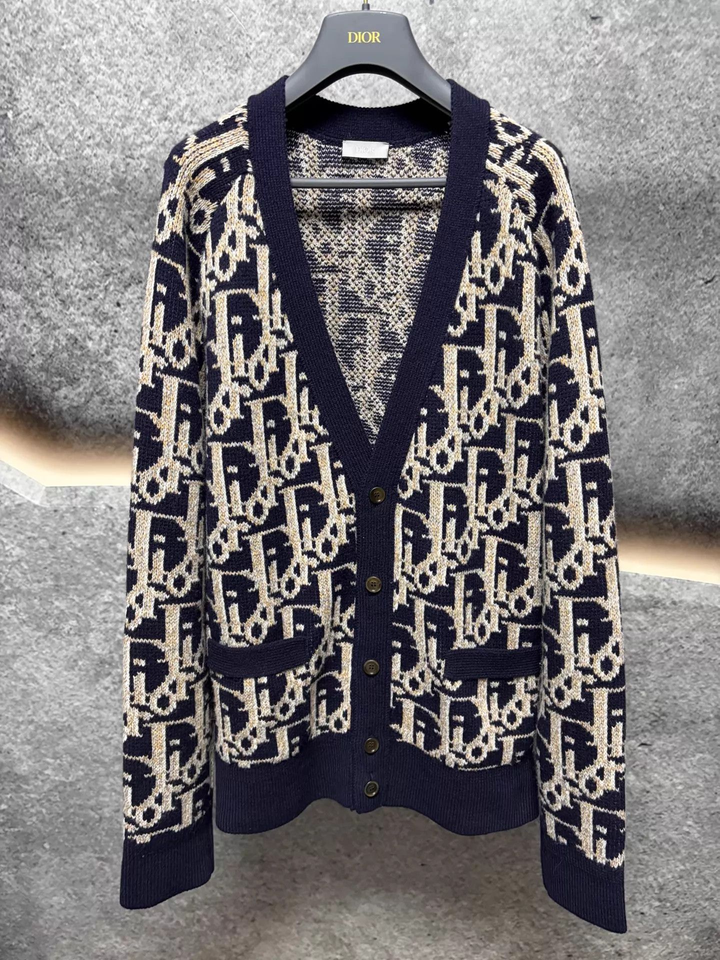 Dior Dior Allover Print 100% Wool Knit Cardigan L Size US L / EU 52-54 / 3 - 1 Thumbnail