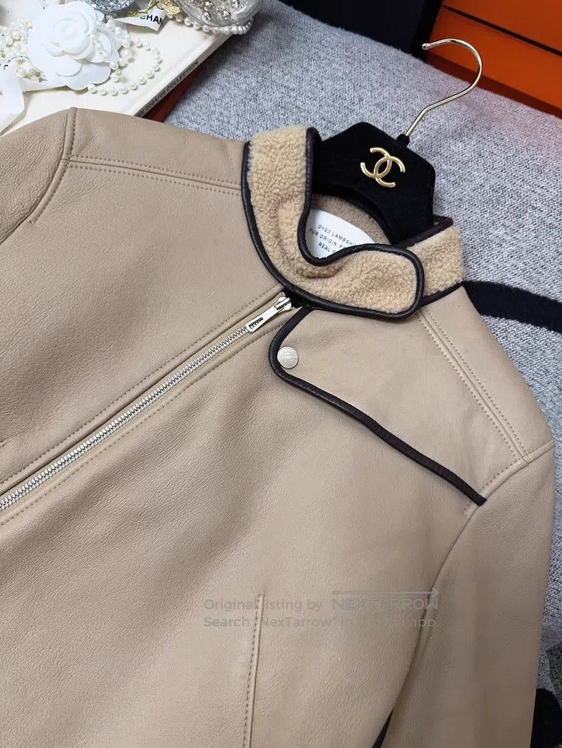 Hermes Hermes Beige and Light Brown Fur and Leather Jacket Size XS / US 0-2 / IT 36-38 - 9 Thumbnail