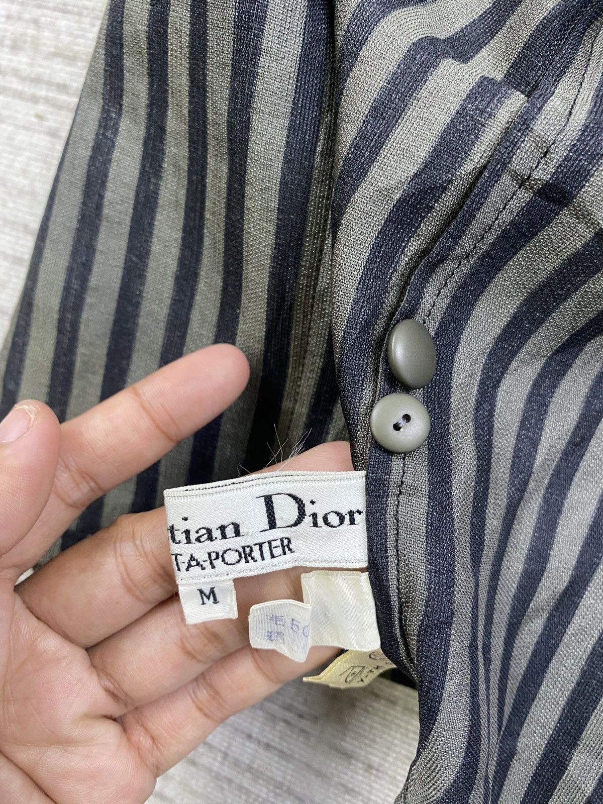 Christian Dior Monsieur Vintage Christian Dior Pret-A-Porter Striped Blouse Size M / US 6-8 / IT 42-44 - 6 Thumbnail