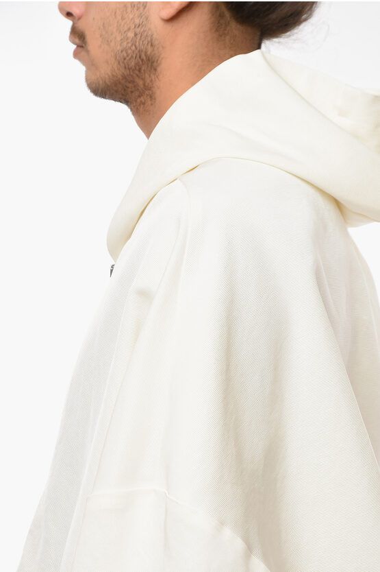 Rick Owens o1y0325 Hooded Jacket in White Size US M / EU 48-50 / 2 - 2 Thumbnail