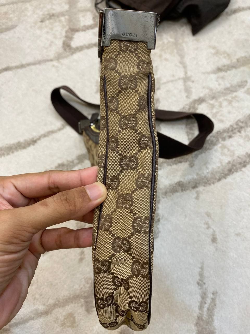 Gucci Gucci Brown GG Canvas Shoulder Bag Beige Size ONE SIZE - 5 Thumbnail