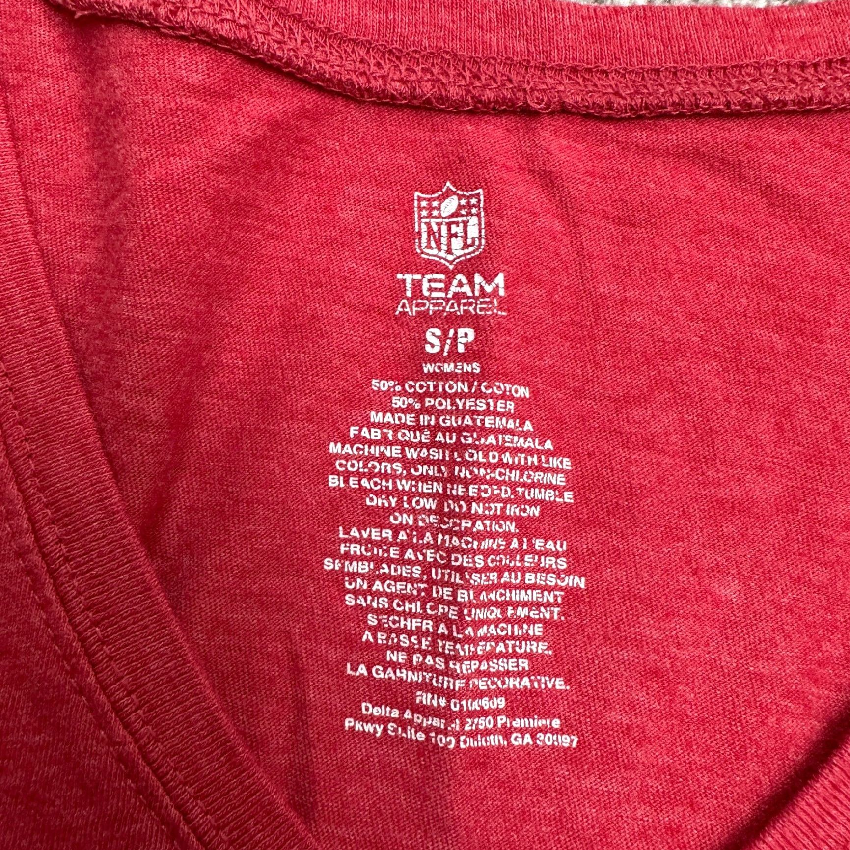 NFL Team Apparel NFL Shirt Womens Small Red V-Neck San Francisco 49ers Football Size S / US 4 / IT 40 - 4 Thumbnail
