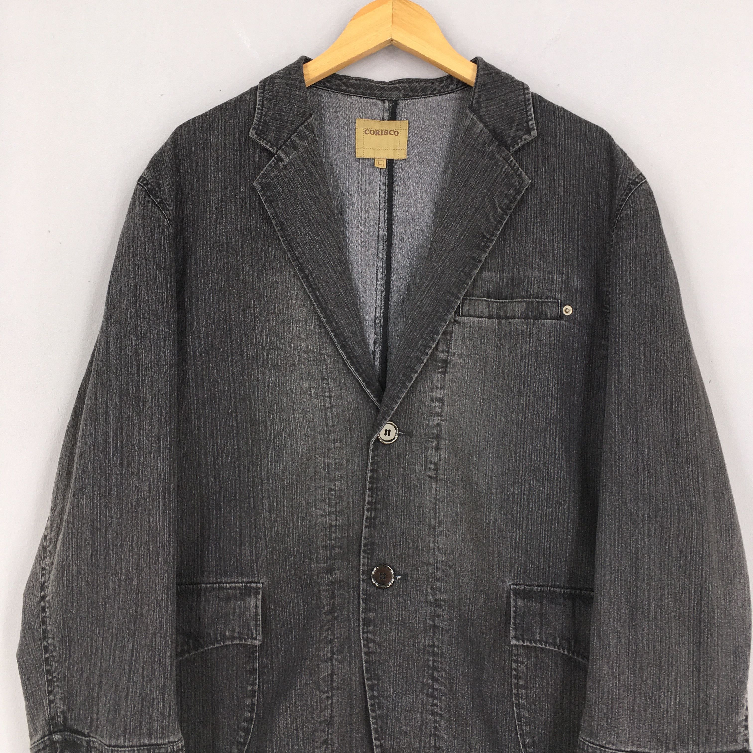 Other Vintage 1980s Denim Jeans Workwear Black Jacket Large Size US L / EU 52-54 / 3 - 2 Thumbnail