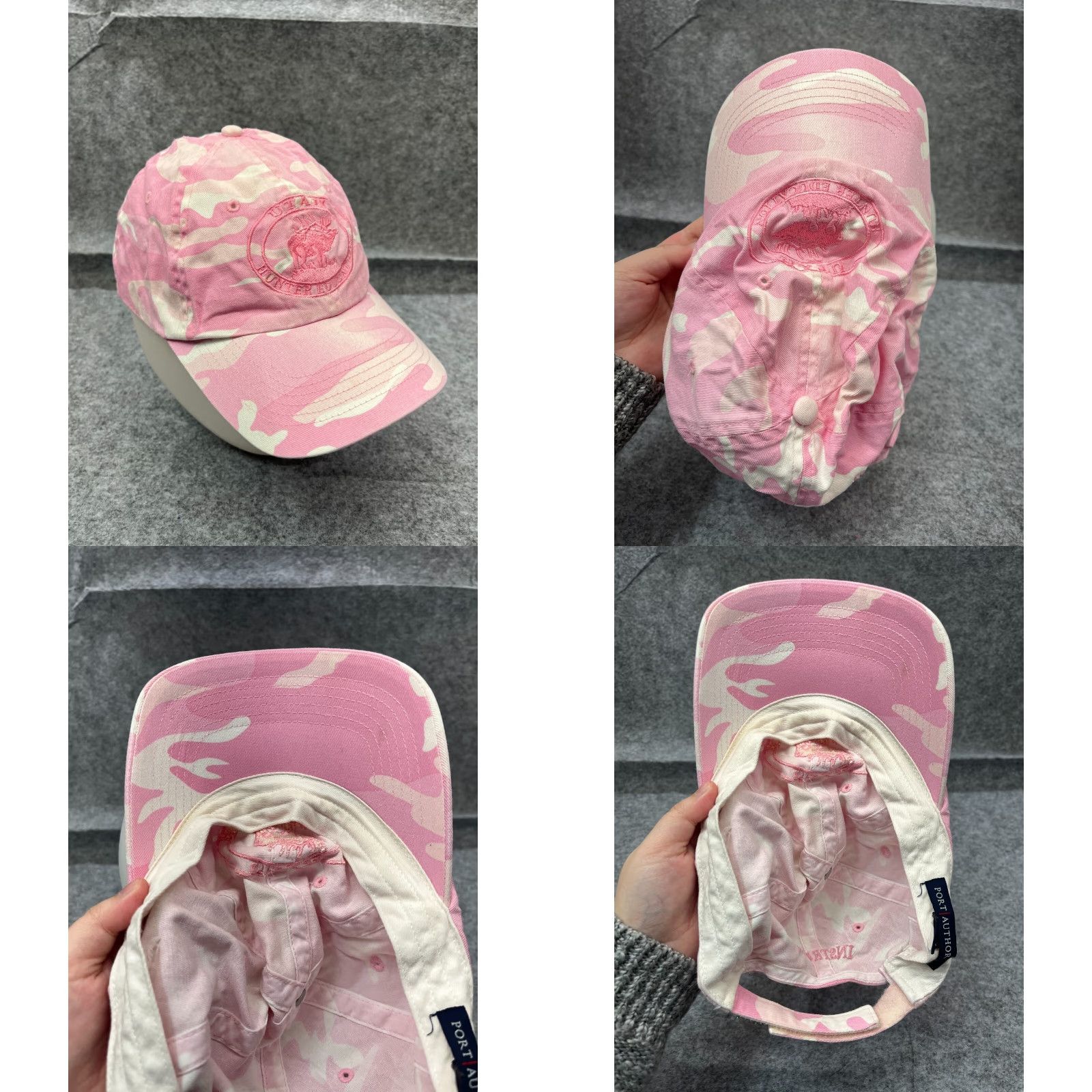 Port Authority Port Authority Pink Camouflage Cotton Hat Cap Strap Back Womens One Size Ball Cap Size ONE SIZE - 8 Thumbnail