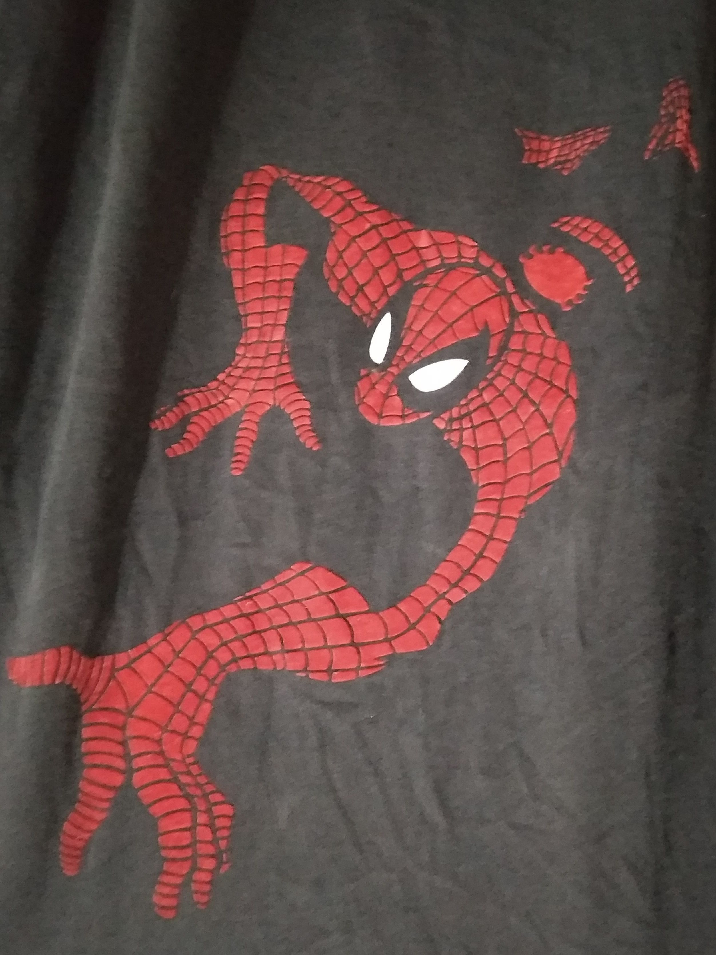 Marvel Comics × Vintage Vintage 90s SpiderMan w/ flocked graphic RARE Size US L / EU 52-54 / 3 - 10 Thumbnail