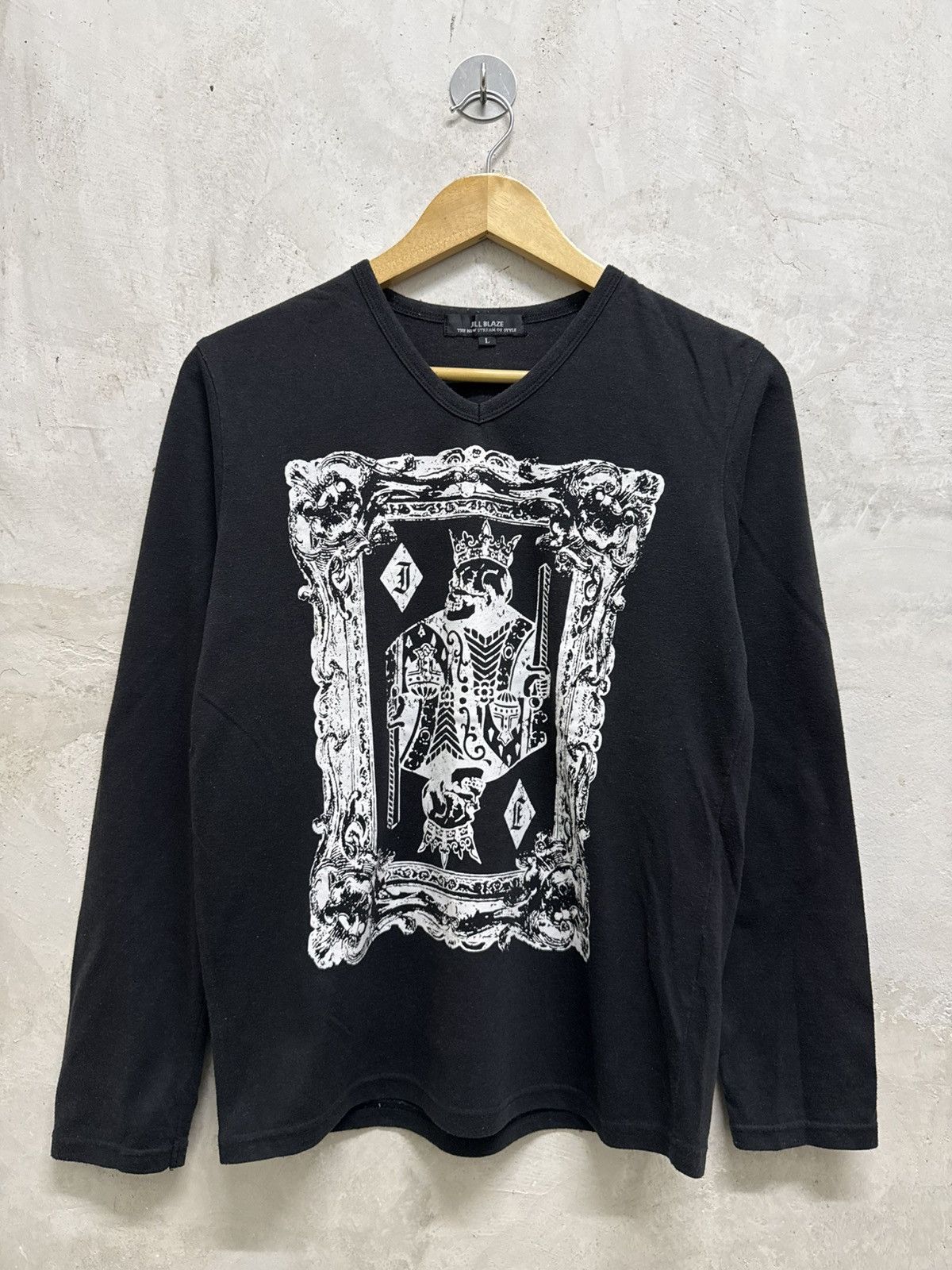 KMRii 2000s Poker Bone And Skulls Gothic LS Tees Size US S / EU 44-46 / 1 - 1 Thumbnail