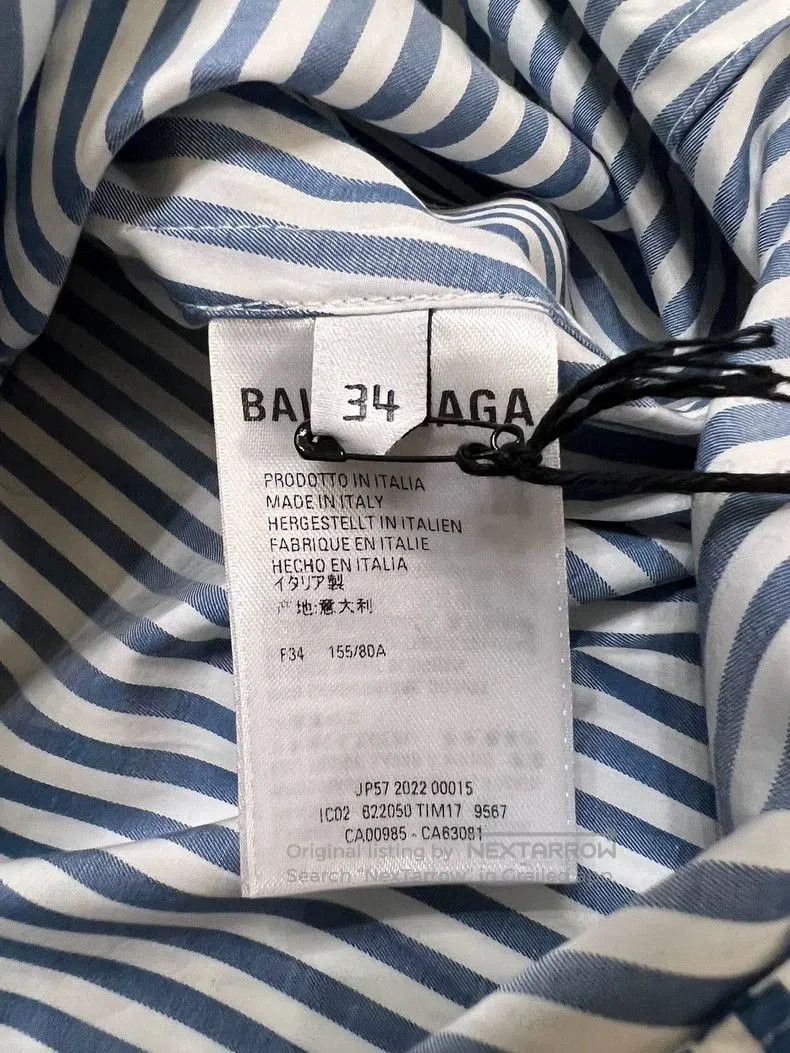 Balenciaga Balenciaga Blue White Check Logo Shirt. Size US XS / EU 42 / 0 - 6 Thumbnail