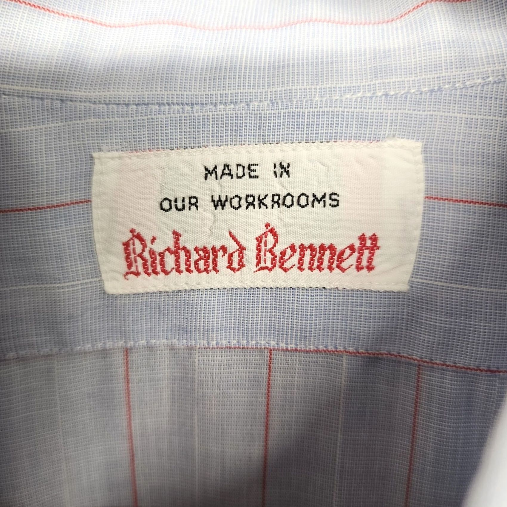 Vintage VINTAGE Richard Bennett Dress Shirt Mens Medium Blue Striped Office 80s Long Sleeve Button Down Collar USA Size US M / EU 48-50 / 2 - 3 Thumbnail