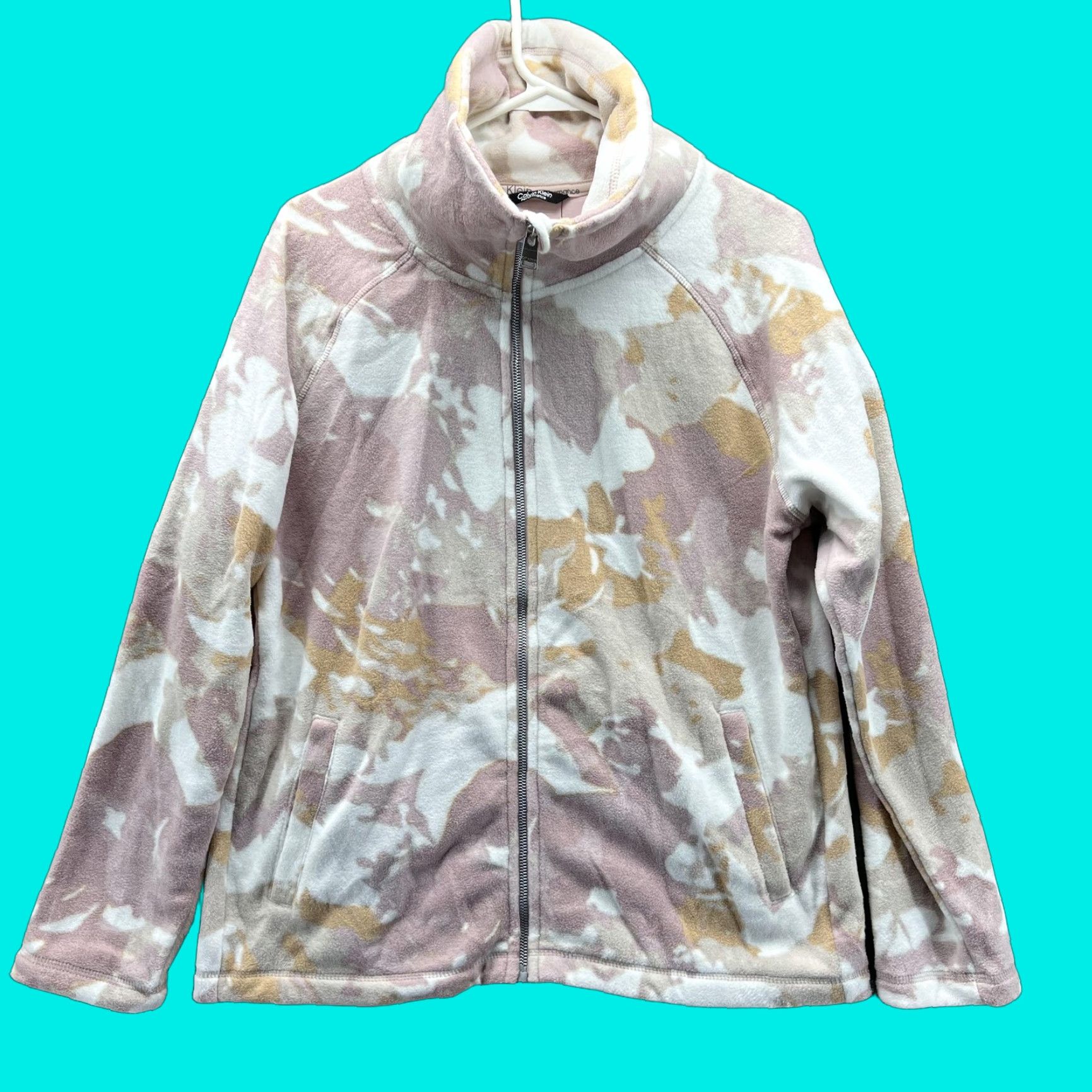 Calvin Klein Calvin Klein Performance Jacket Women L Pink Camo Full Zip Lightweight Jacket Size L / US 10 / IT 46 - 1 Thumbnail