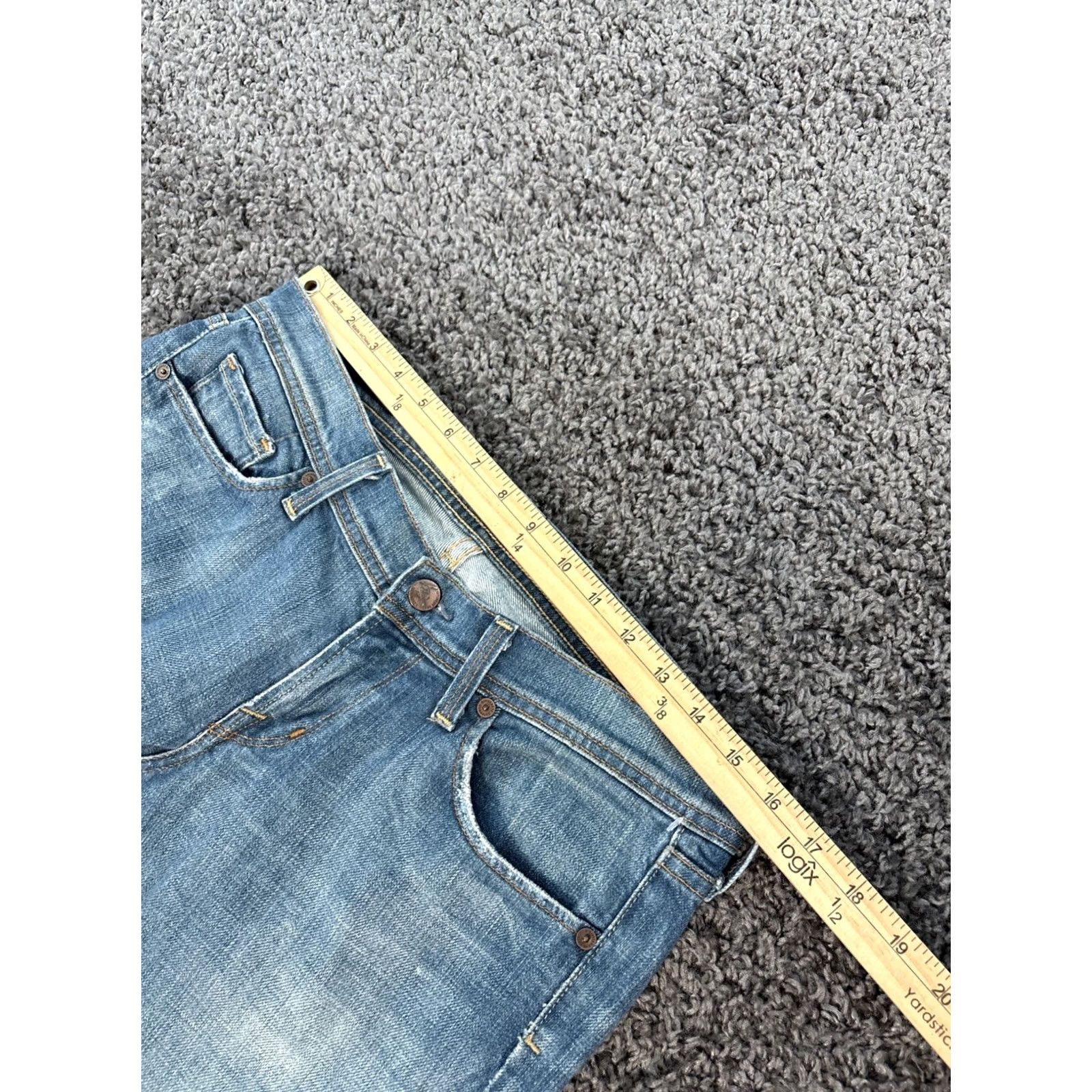 Citizens Of Humanity Citizens of Humanity Jeans Womens 29x33 Ingrid Low Waist Flare Stretch Western Bootcut Denim Blue Bohemian Distressed USA Size 29" - 4 Thumbnail