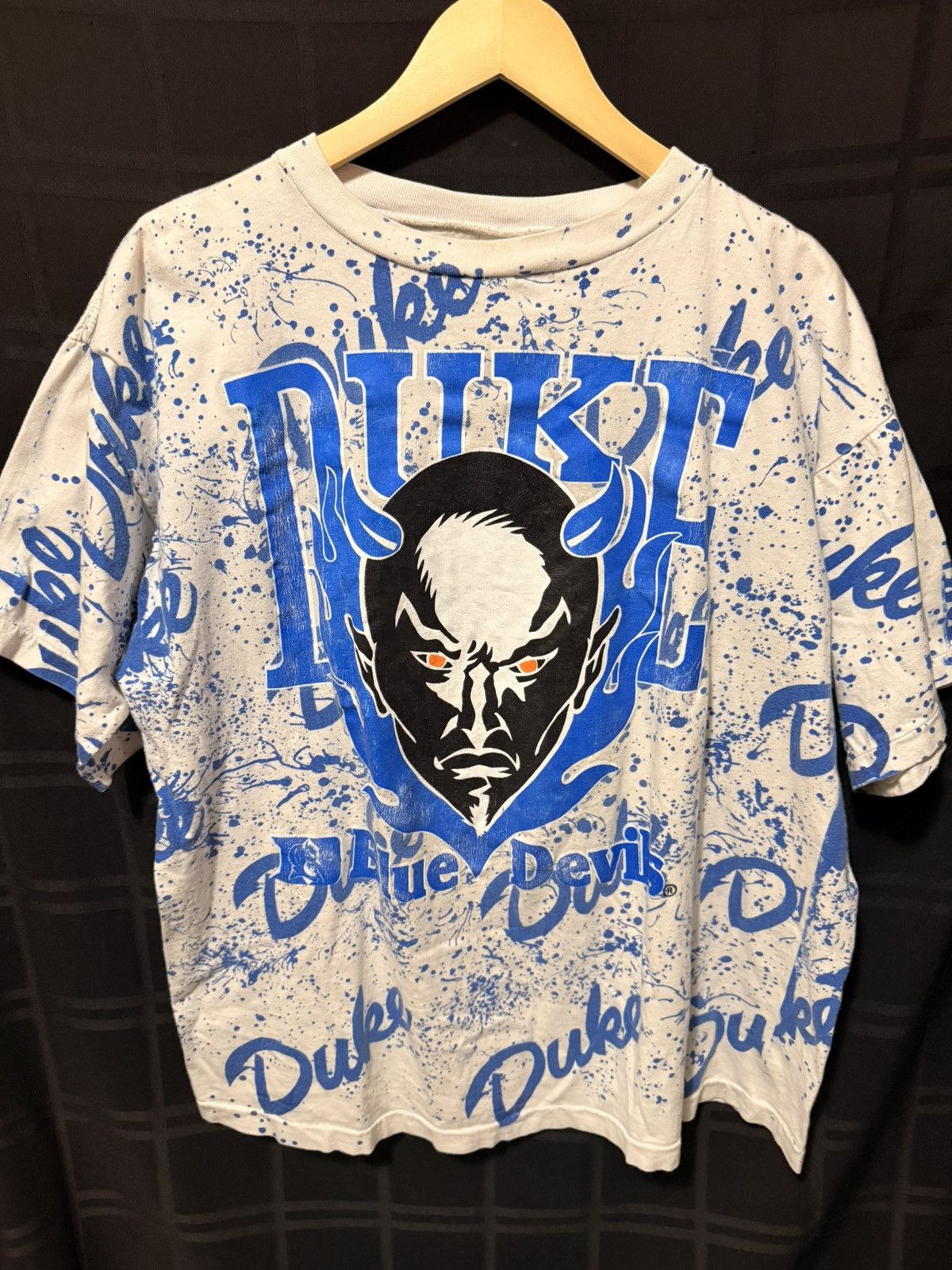 Vintage 90s vintage duke university blue devils all over print shirt Size US XL / EU 56 / 4 - 1 Thumbnail