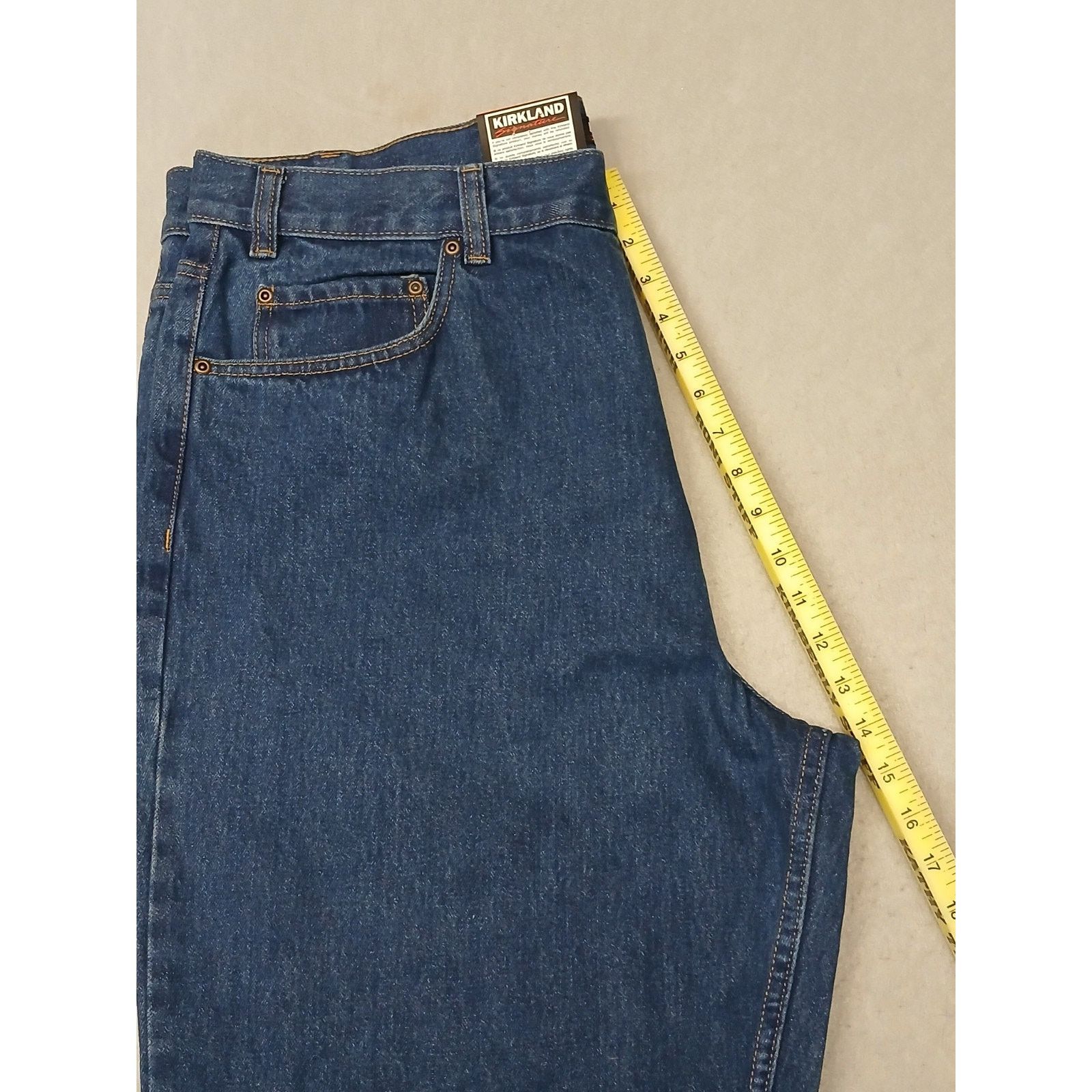 Kirkland Signature Kirkland (42x30) Men's Straight Leg Blue Denim Jeans Size US 42 / EU 58 - 6 Thumbnail