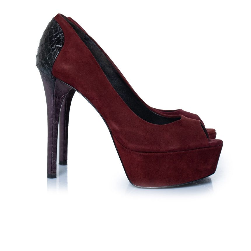 Brian Atwood Brian Atwood, suede pumps in Burgundy Size US 6 / IT 36 - 4 Thumbnail