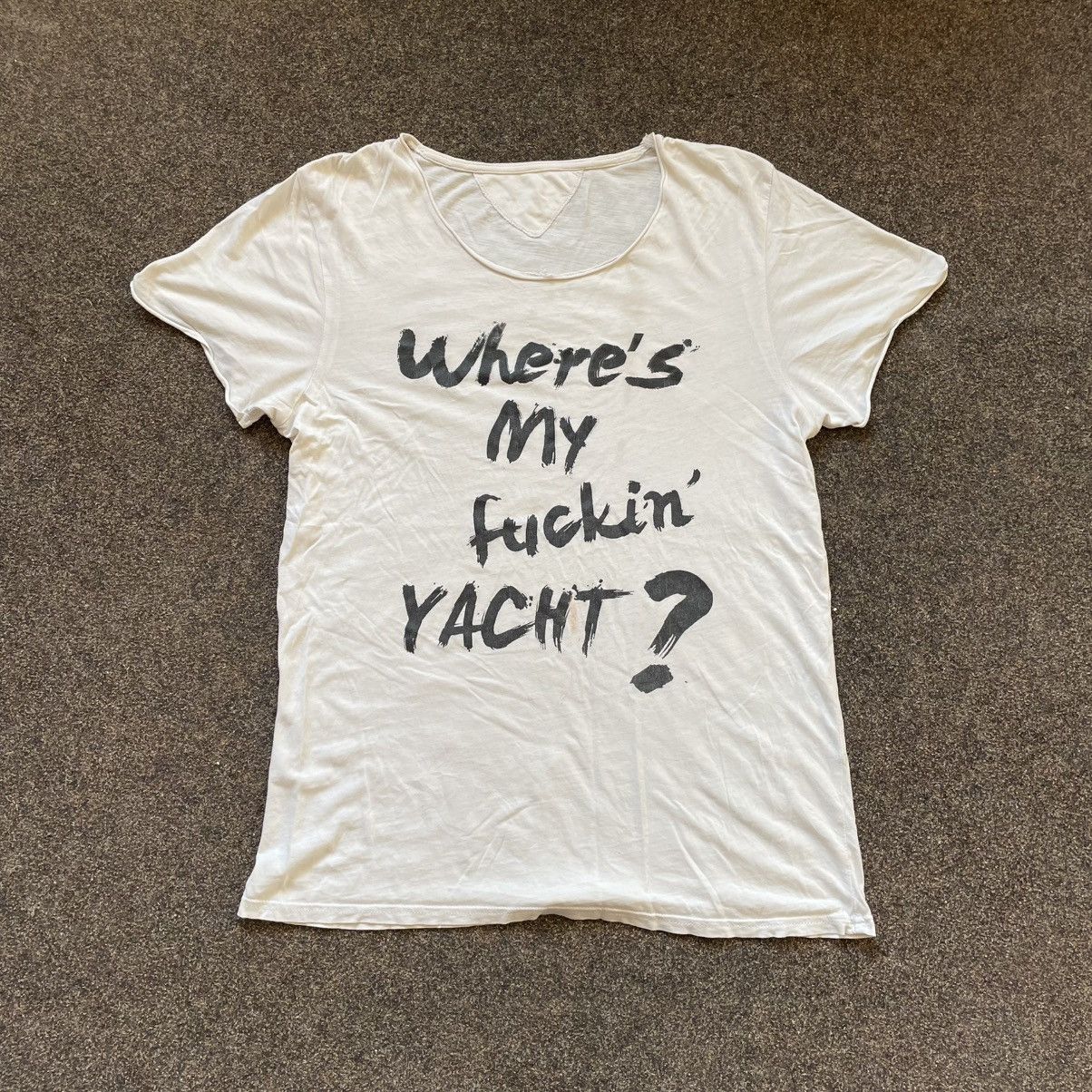 Vintage Vintage Y2K Graphic Tee Yacht Funny Humor Cream Oversized XL Size US XL / EU 56 / 4 - 1 Thumbnail
